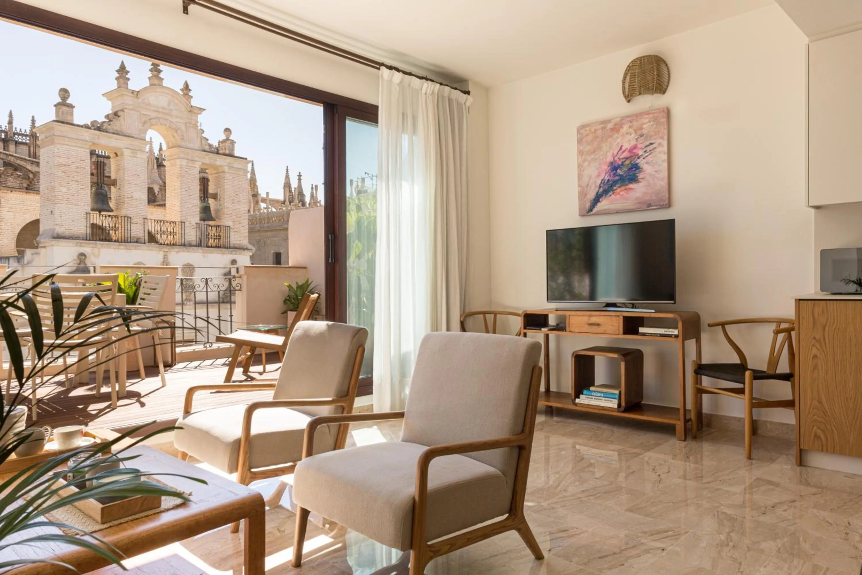 Living room in Puerta Catedral Apartments