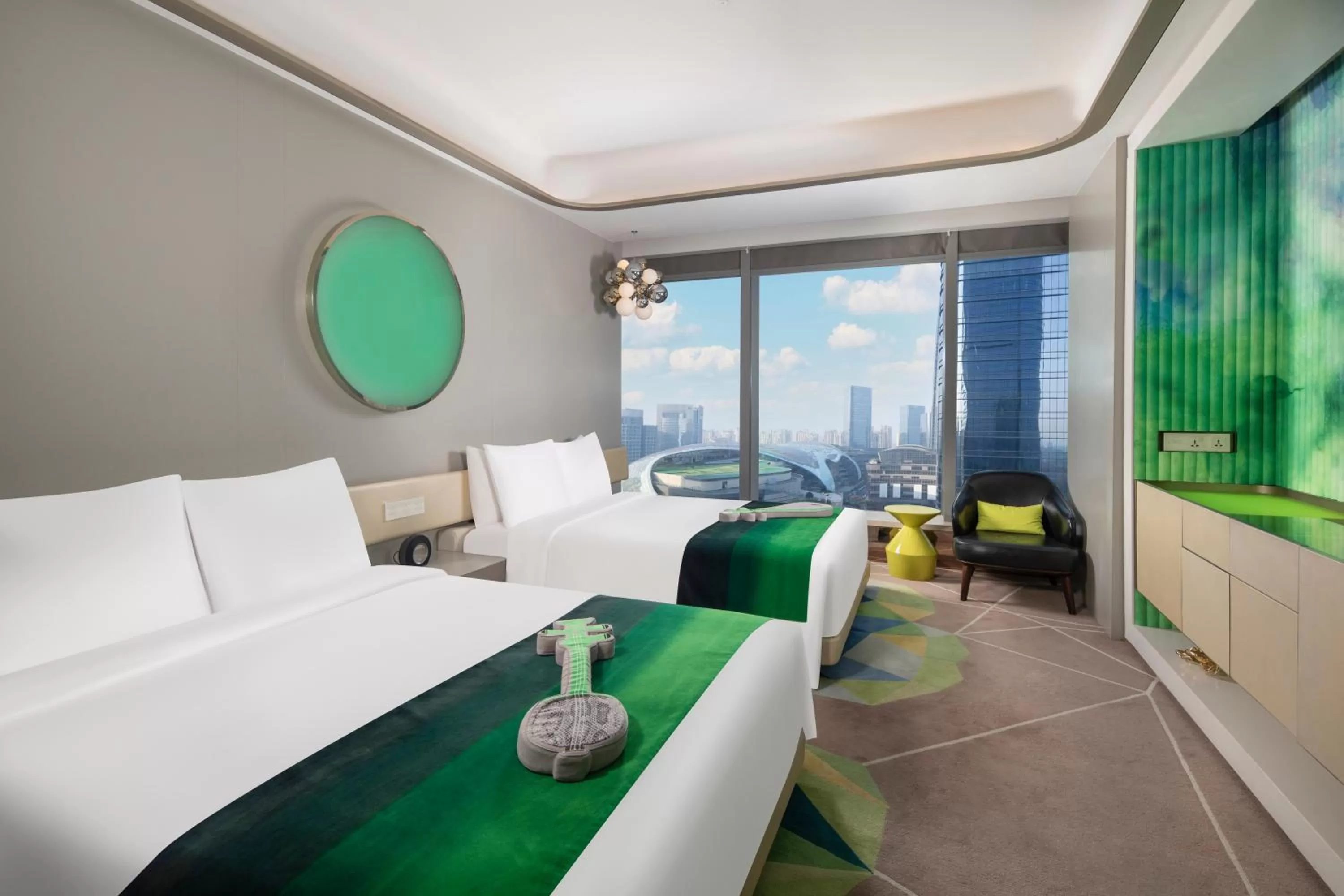 Photo of the whole room, Bed in W Suzhou - Jinji Lake