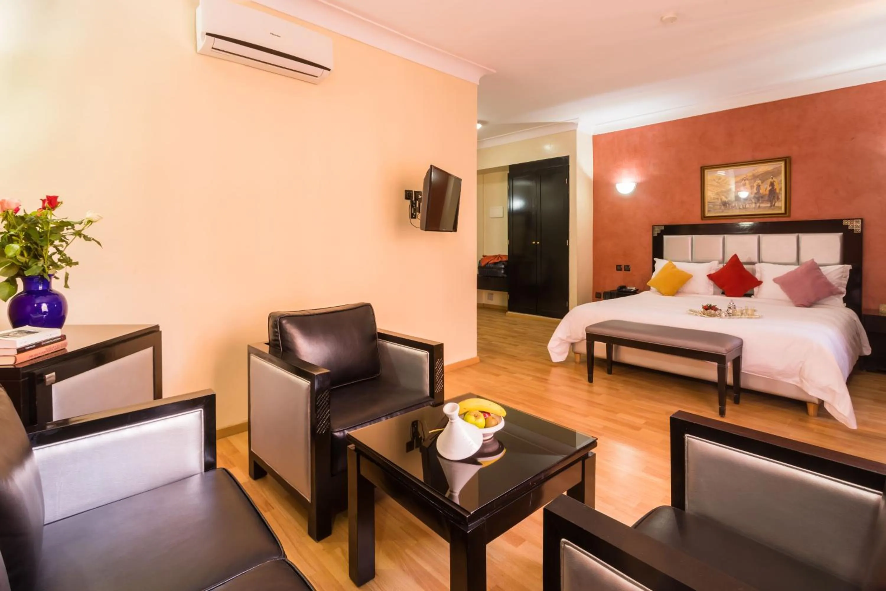 Bed in Hotel Meriem Marrakech