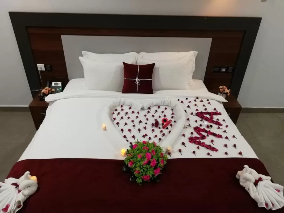 Bed in MY HOTEL Nizwa Residence Hotel Apartments نزوى ريزيدنس للشقق الفندقيه