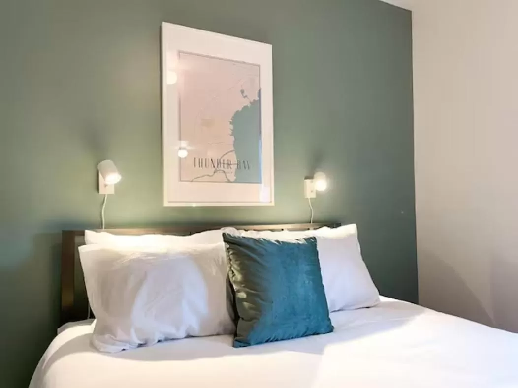 Bed in Sleeping Giant BNB