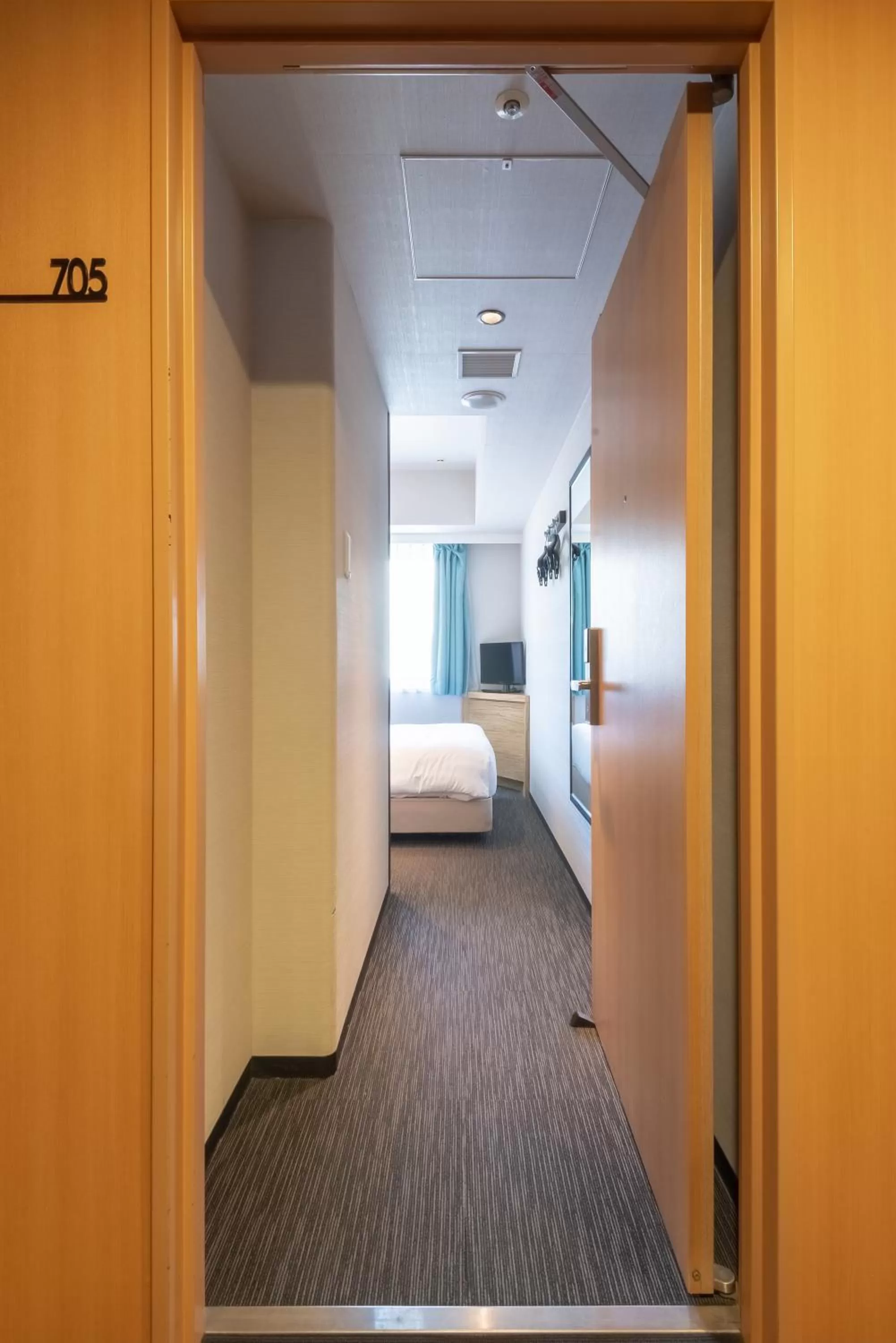 Decorative detail, Bed in E Hotel Higashi Shinjuku