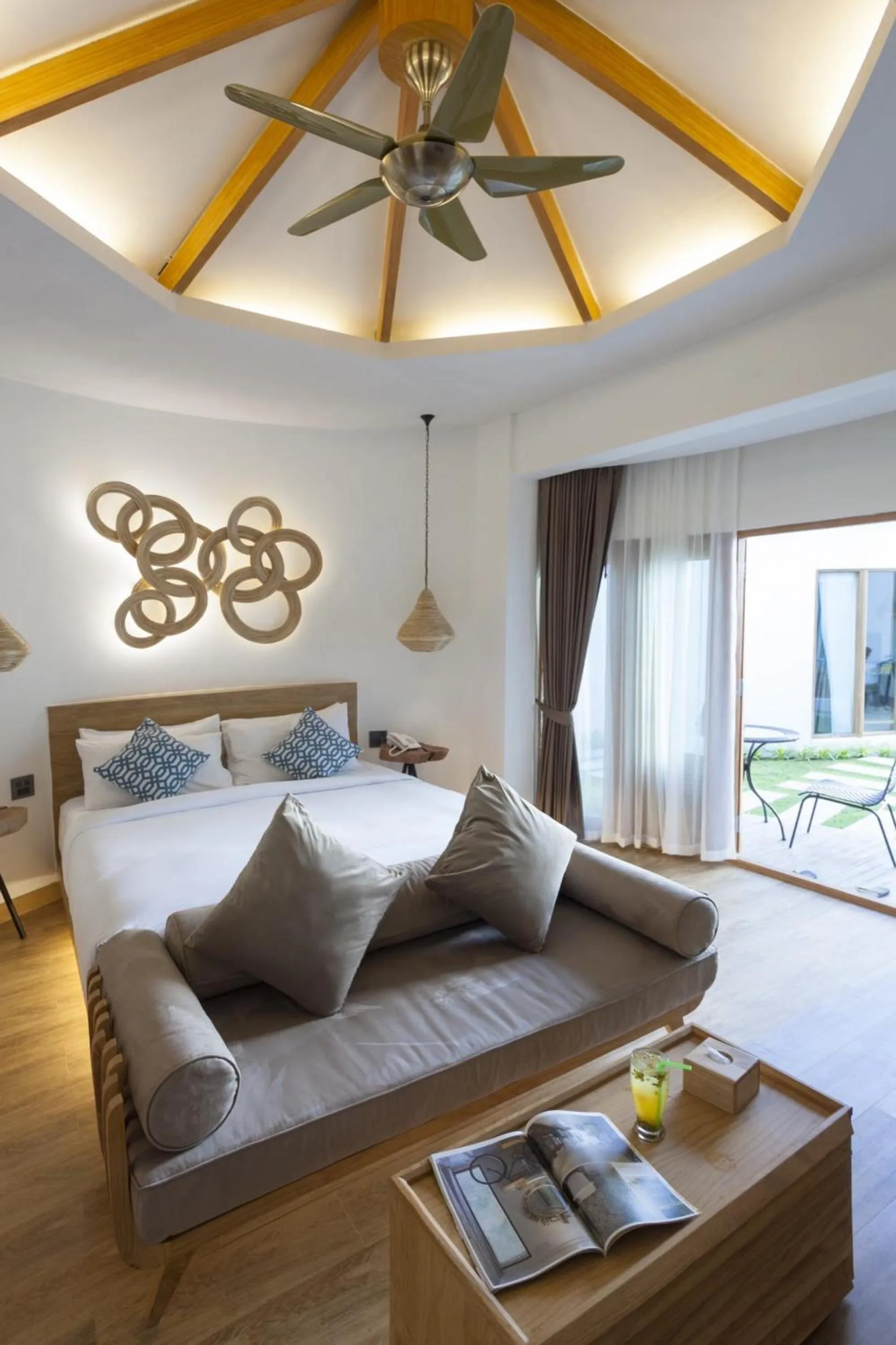 Bed in Maldives Beach Resort