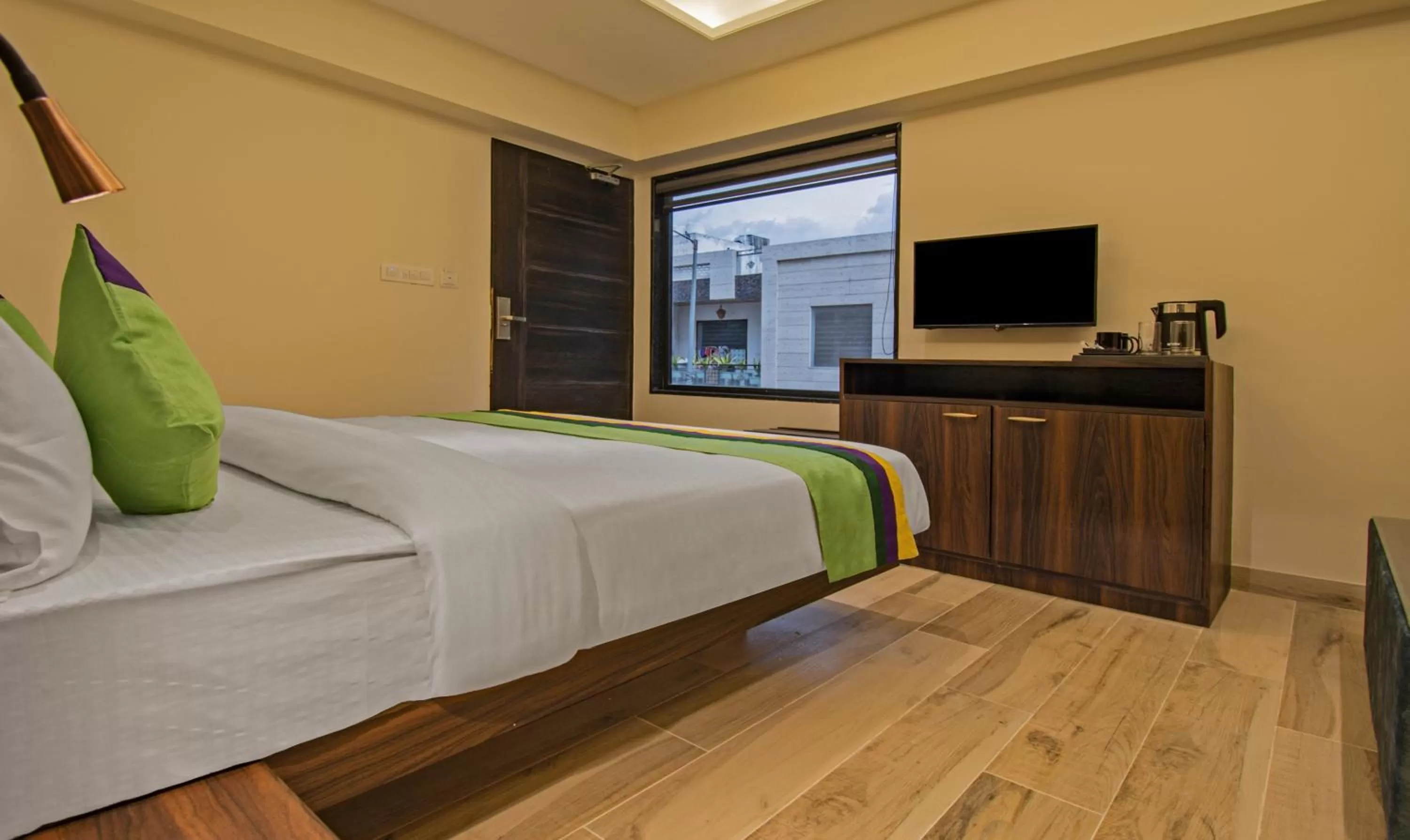 Bedroom, Bed in Treebo Pink City Grand