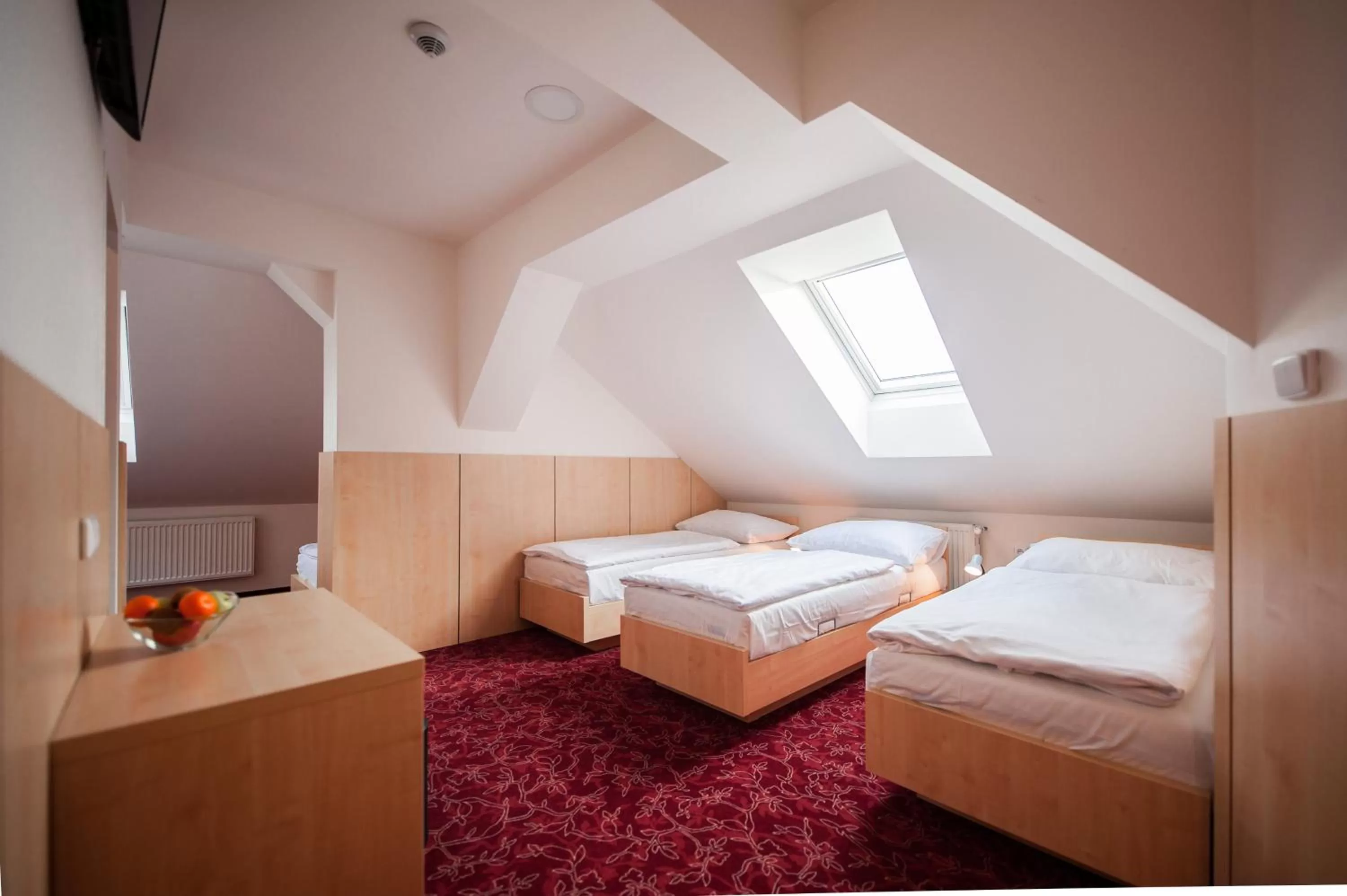 Bed in Hotel Pivovar