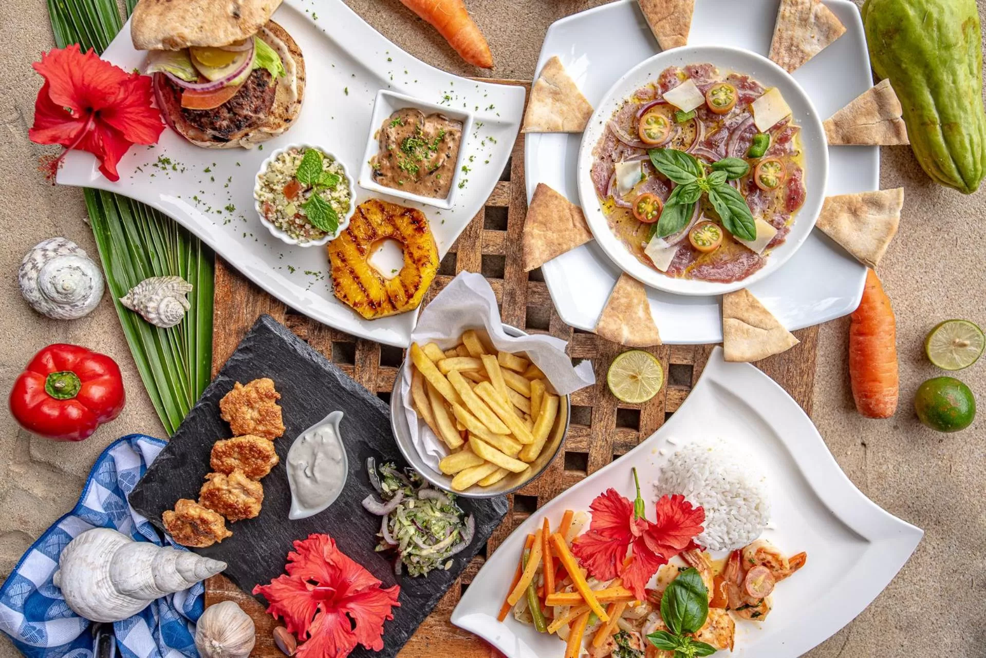 Food and drinks in Oasis Bluff Beach