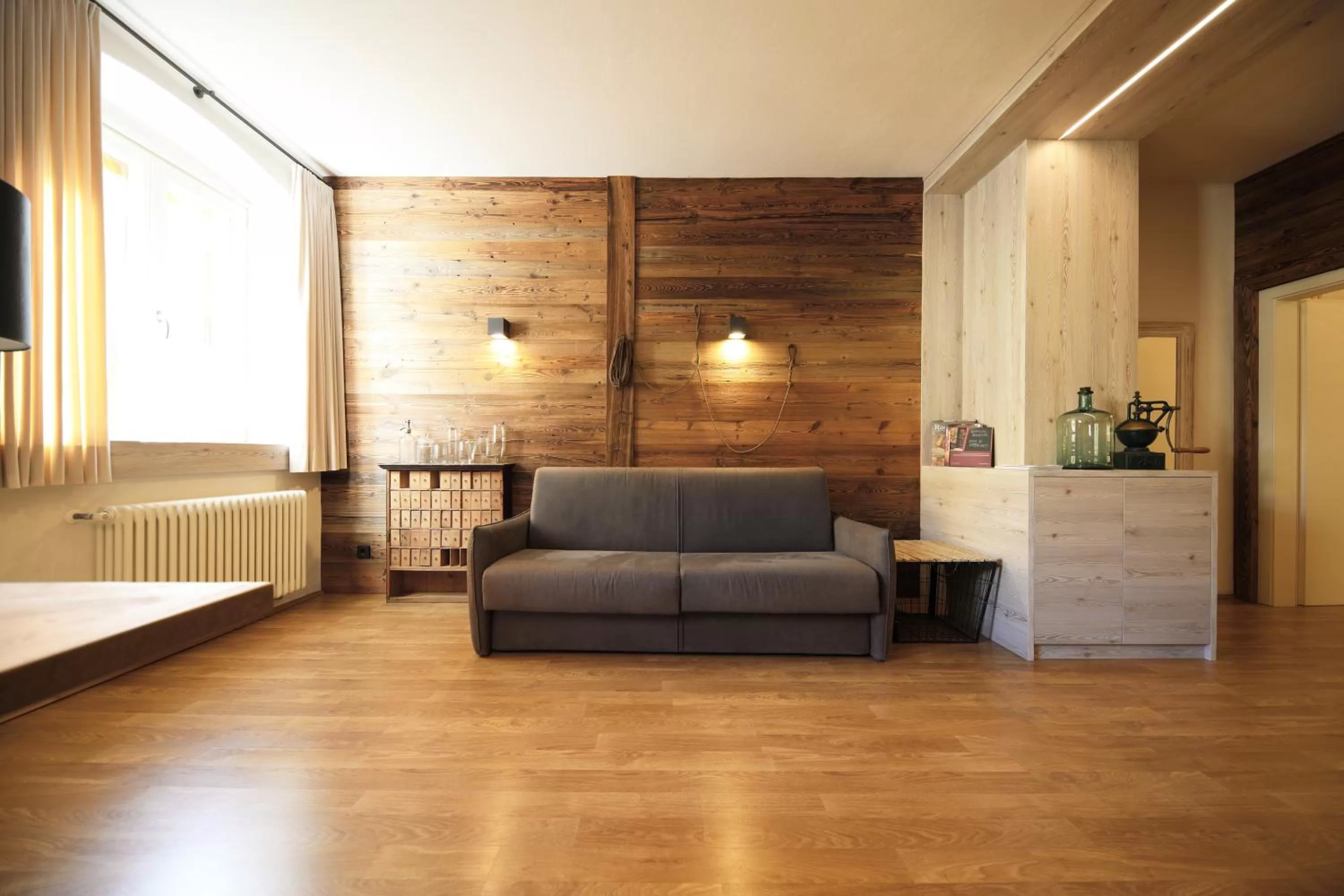 Living room, Bed in Residence Rösch