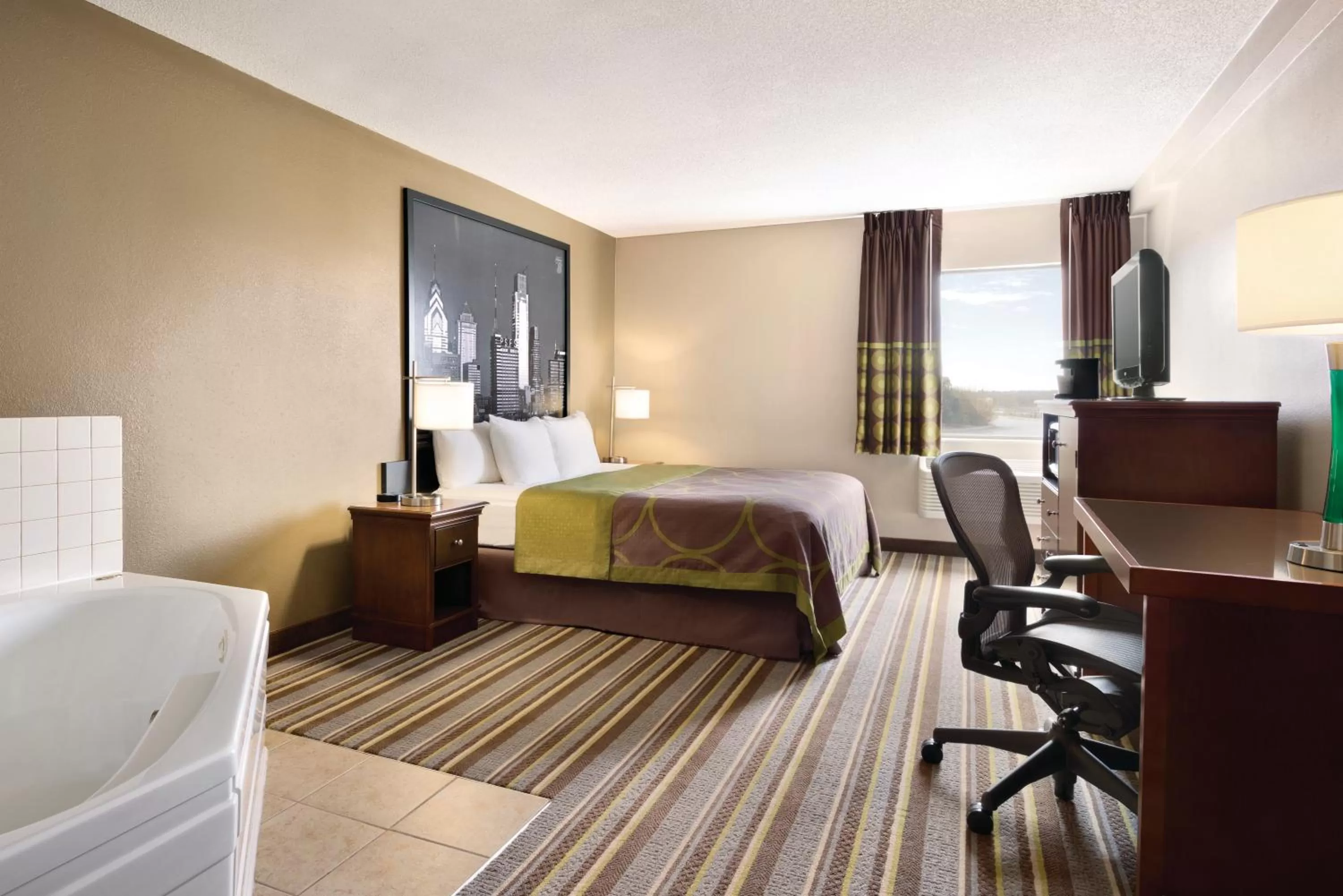 Bed in Super 8 by Wyndham Chambersburg I-81