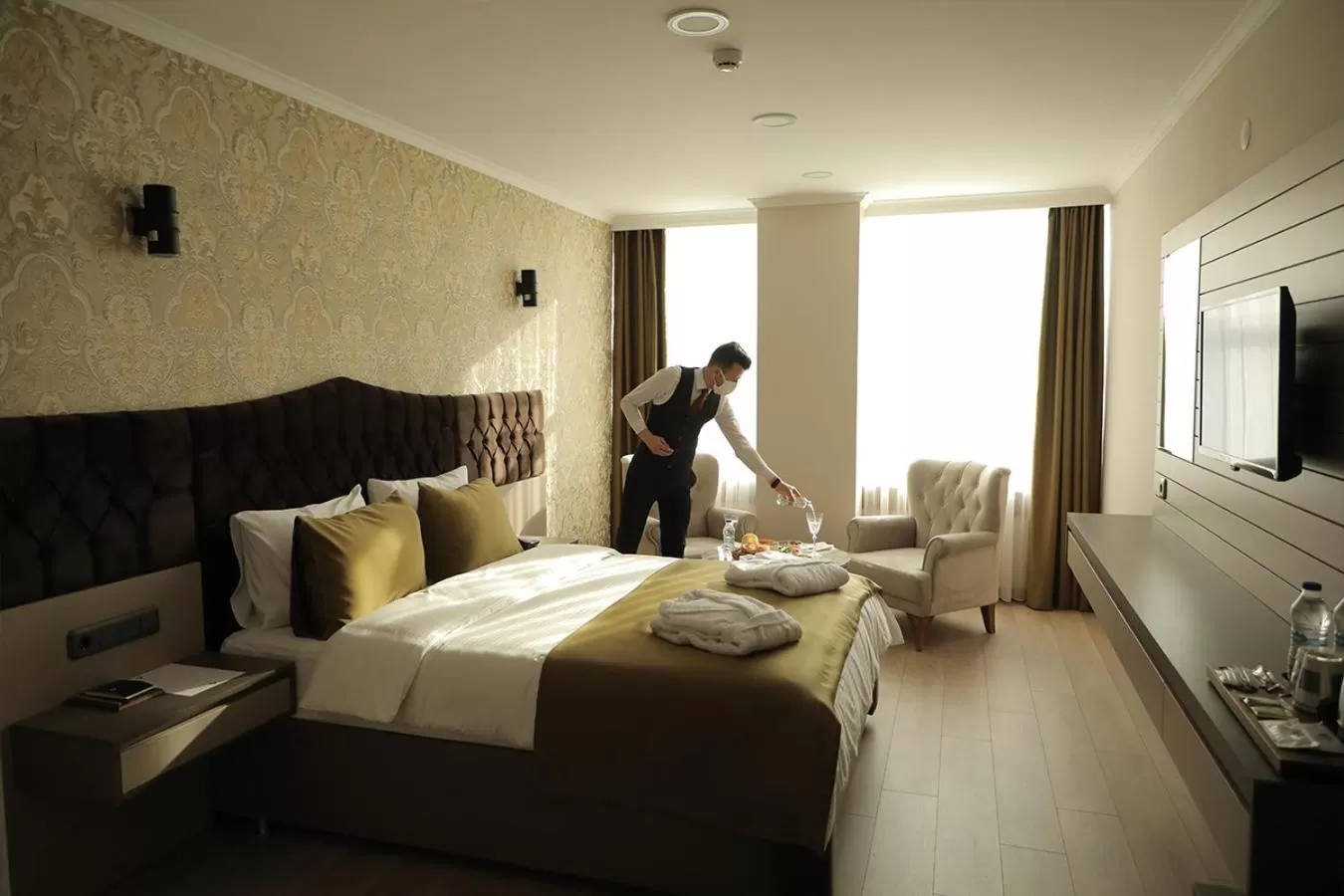 Bed in ELİT OTELHAN