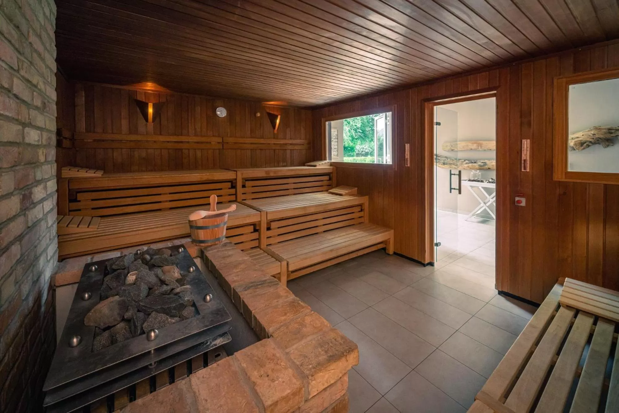 Sauna in Strandhafer Aparthotel