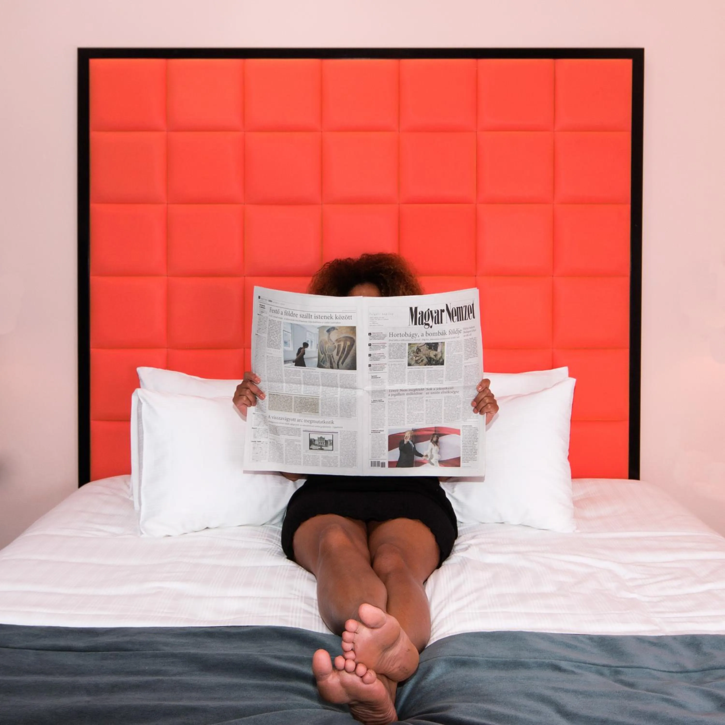 Bed in Hotel Rum Budapest