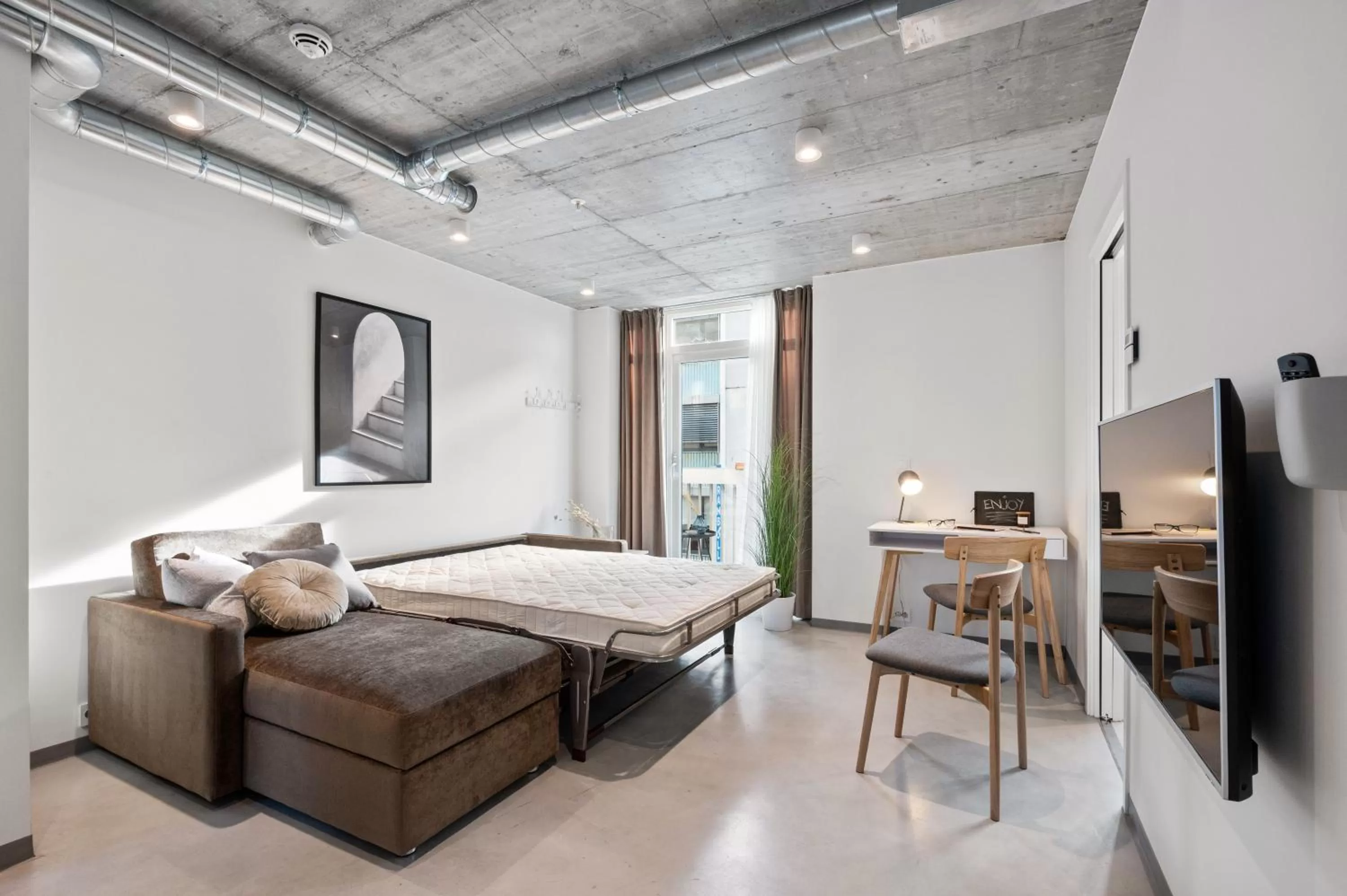 Bed in Aalesund City Apartment