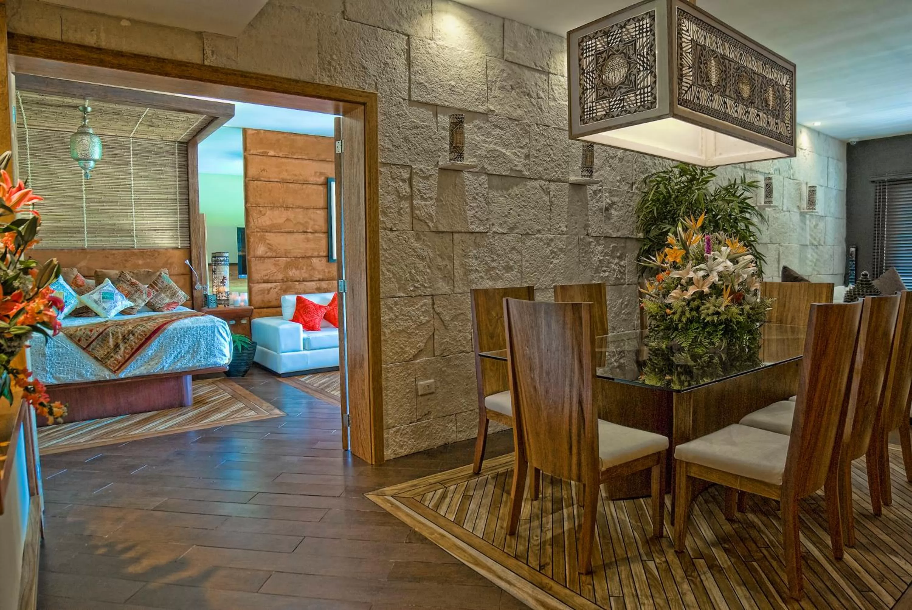 Living room, Bed in La Divina by Aldea Thai