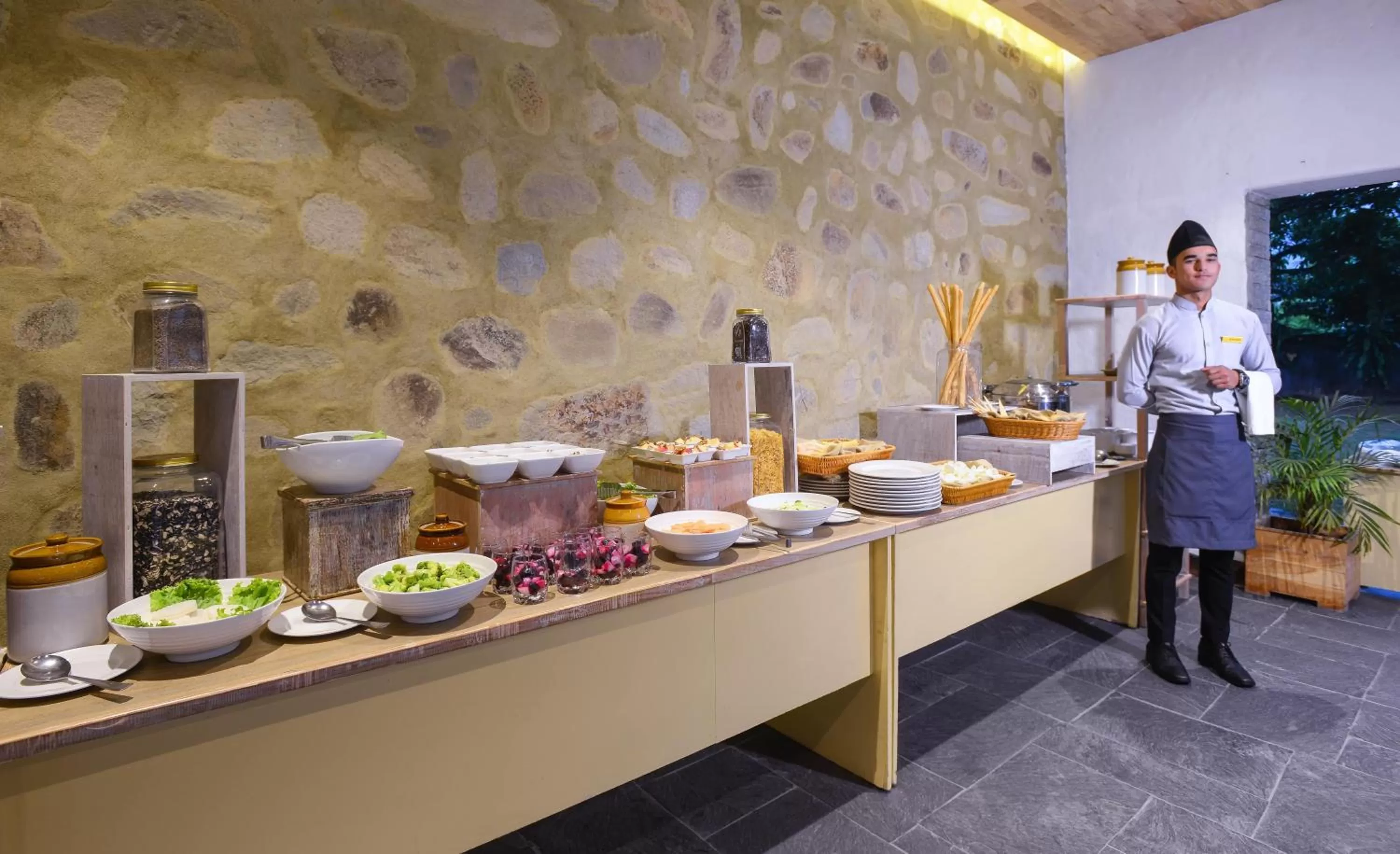 Buffet breakfast in Hotel Barahi Pokhara