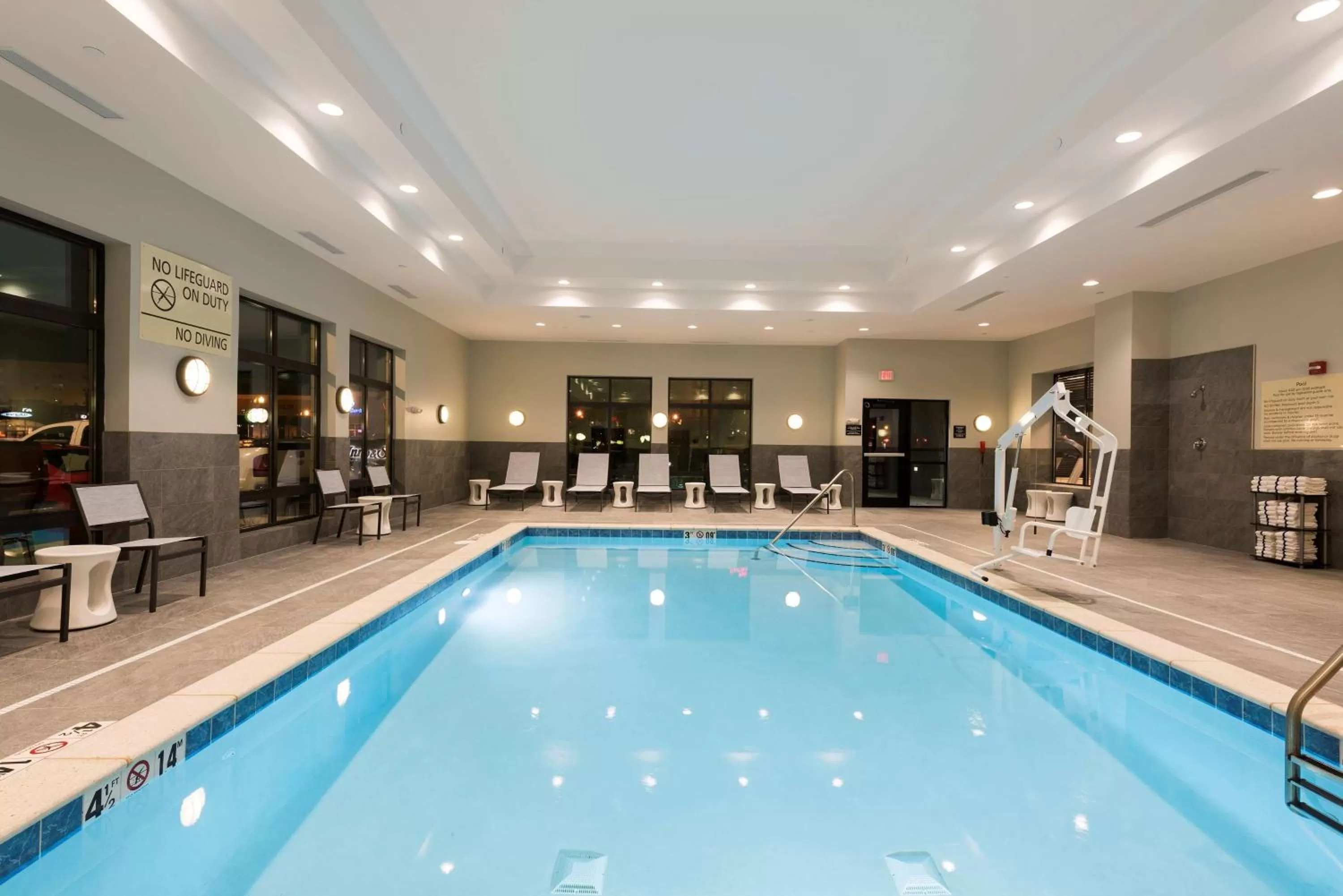 Pool view in Hampton Inn & Suites West Lafayette, In