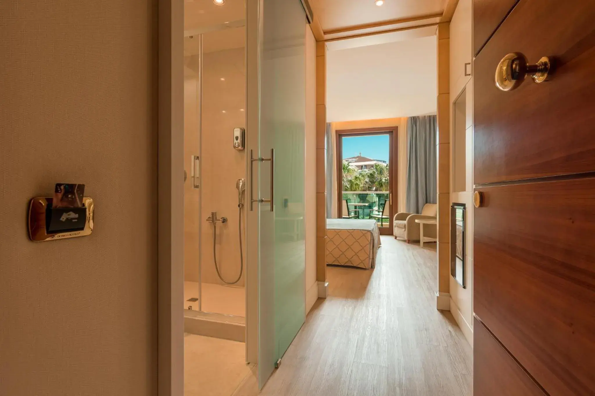 Double Room with Balcony and Garden View in Smy Carlos V Wellness & Spa Alghero Double Room with Balcony and Garden View in Smy Carlos V Wellness & Spa Alghero