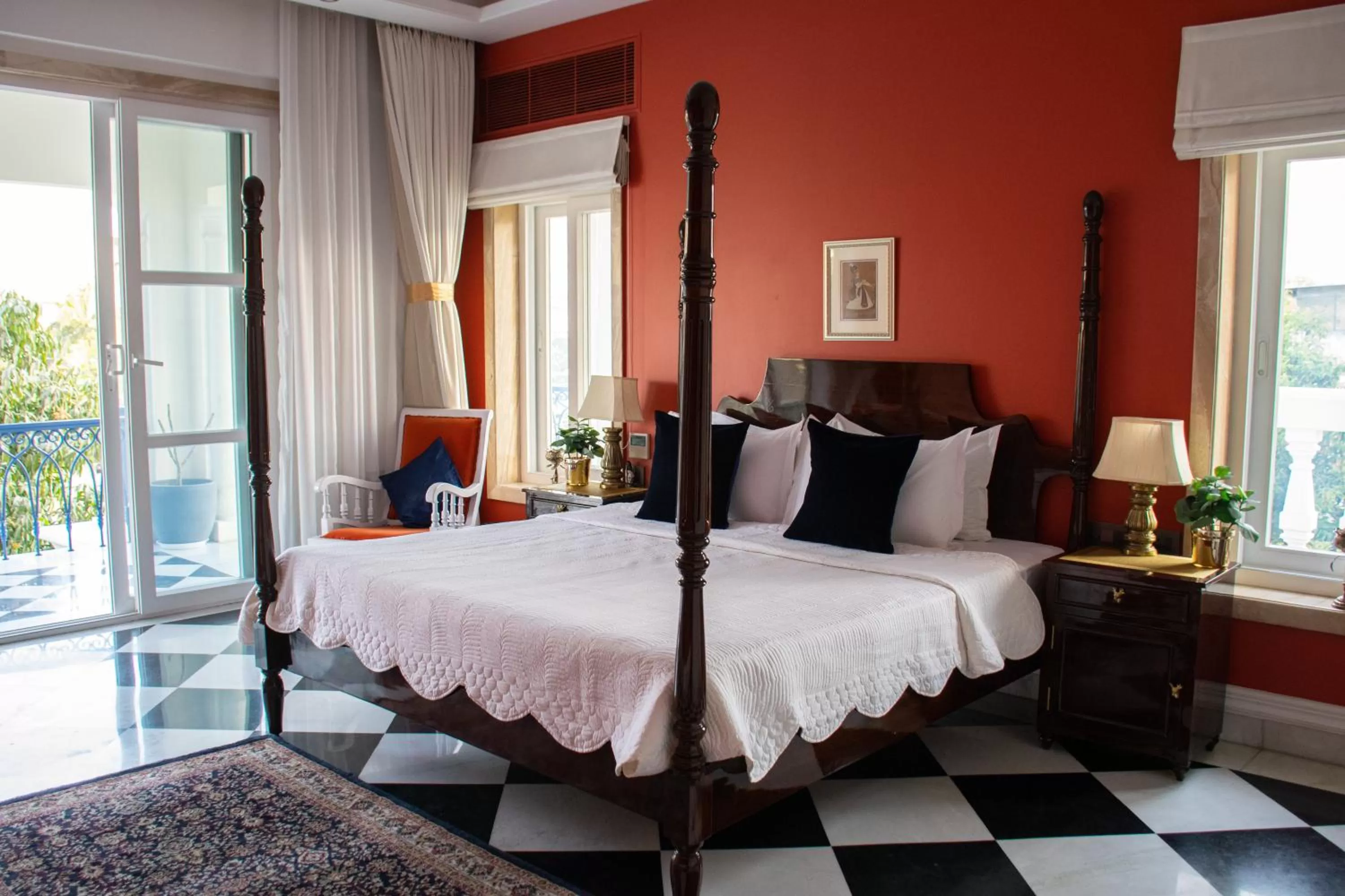 Bed in Dileep Kothi - A Royal Boutique Luxury Suites in Jaipur