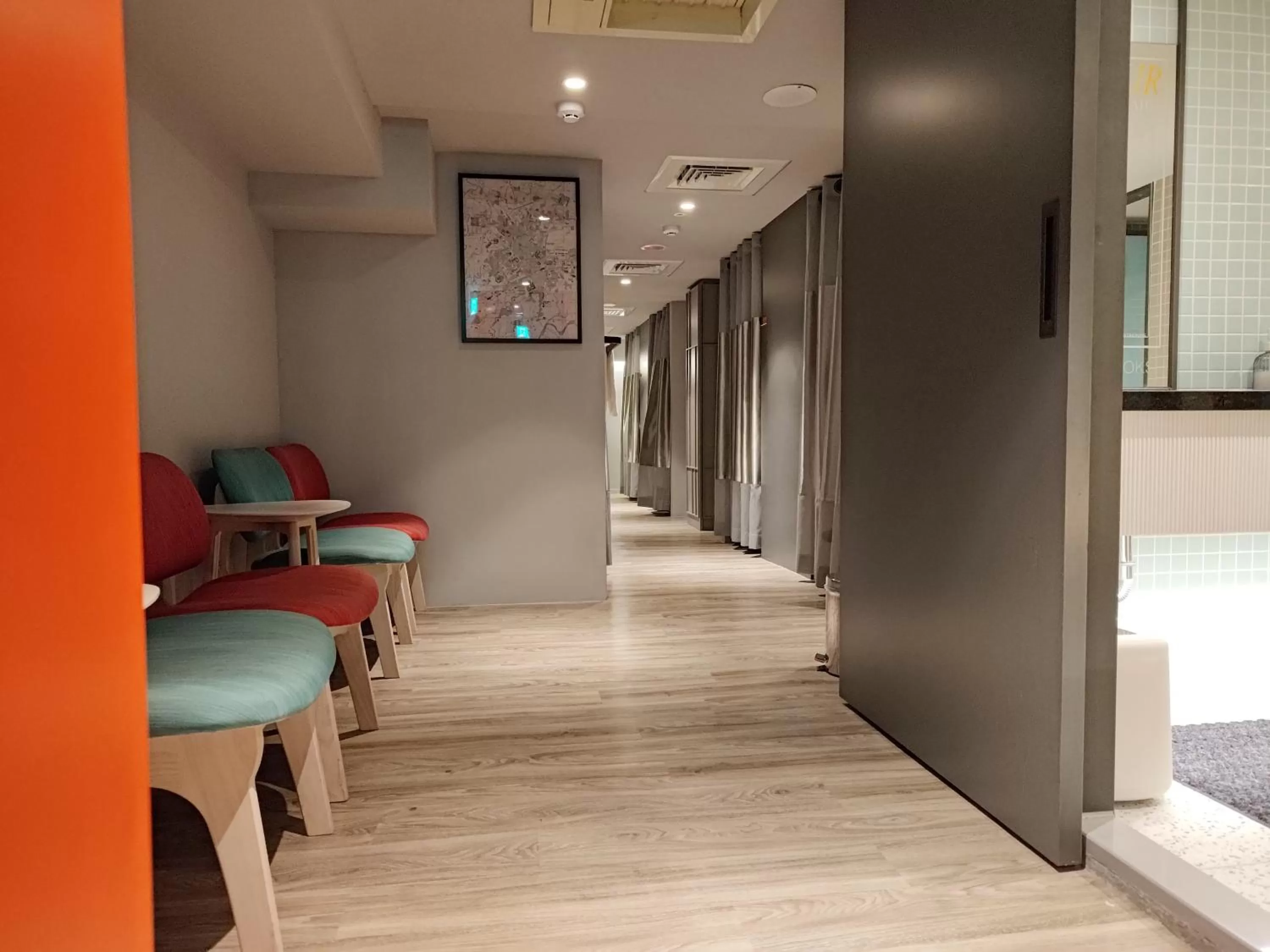 Seating area in OLAH Poshtel - Taichung Station