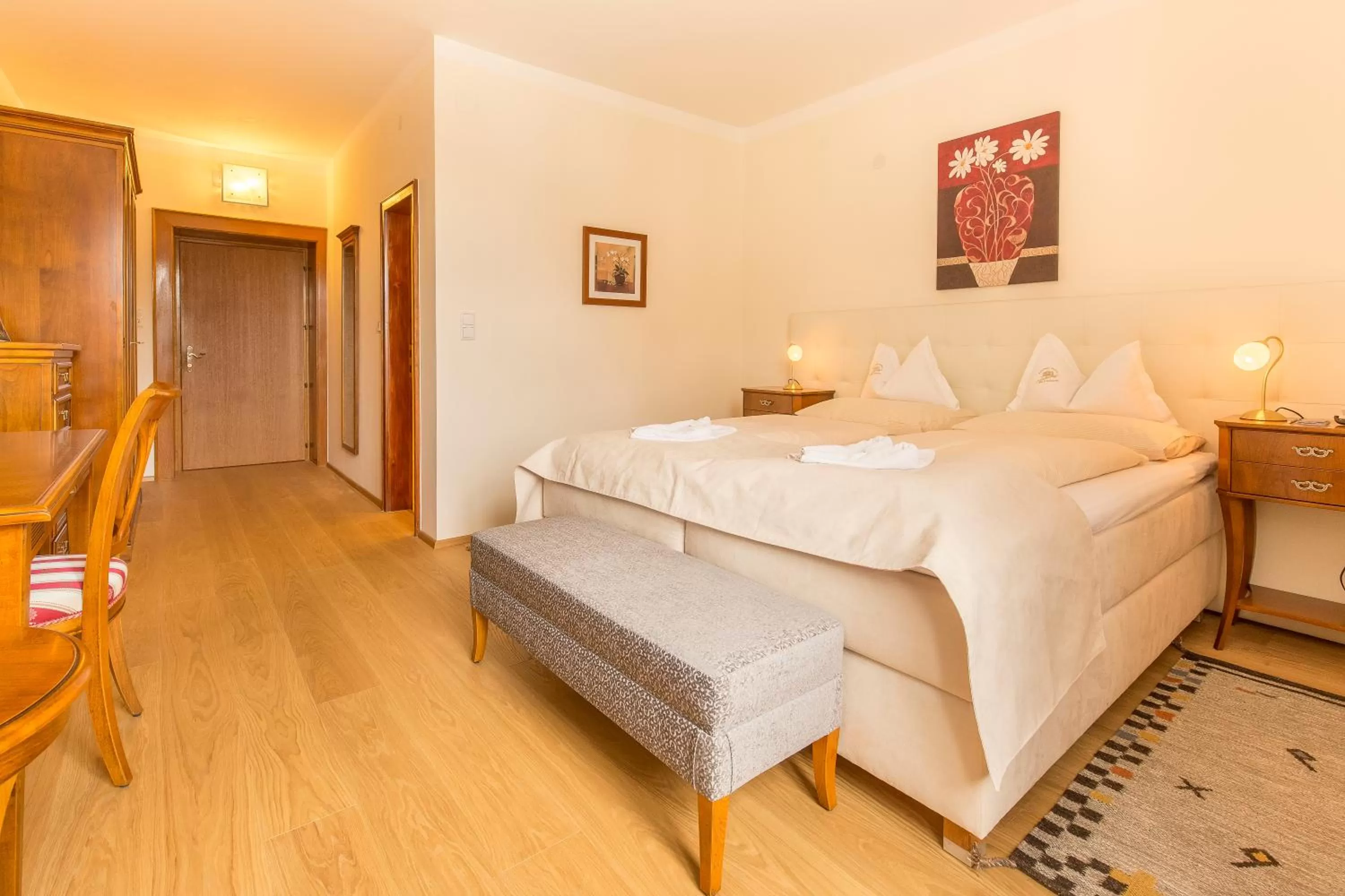 Bed in Hotel Schloss Lerchenhof