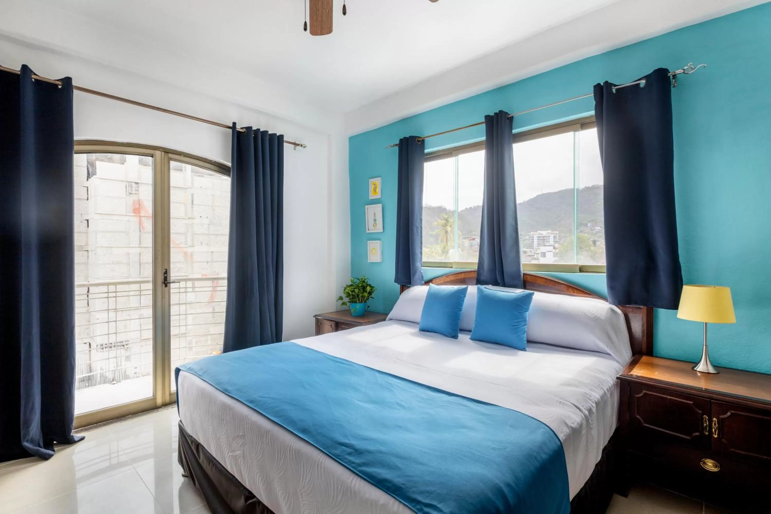 Bed in Hotel Pueblito Vallarta