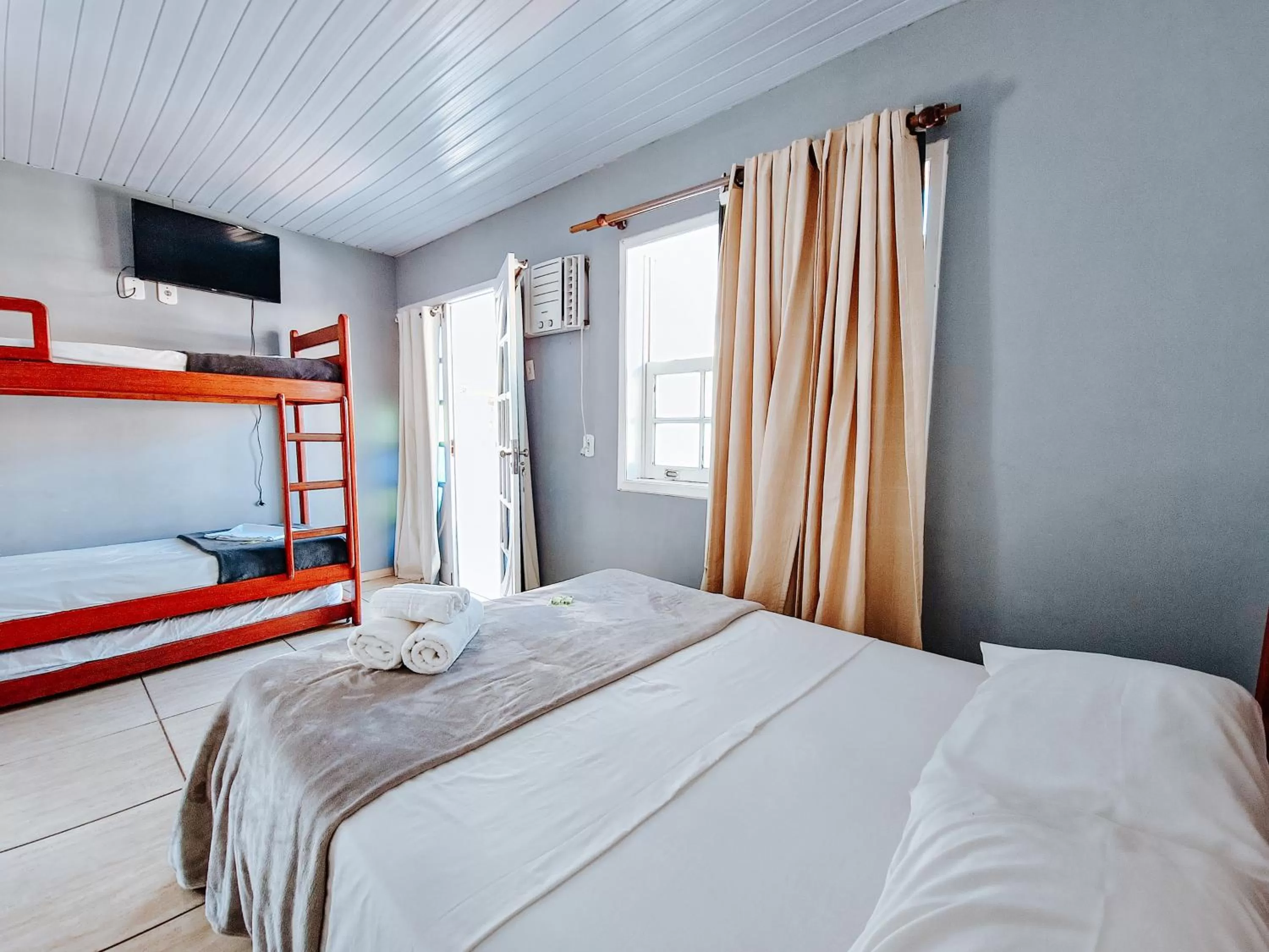 Bed in Pousada Água Marinha