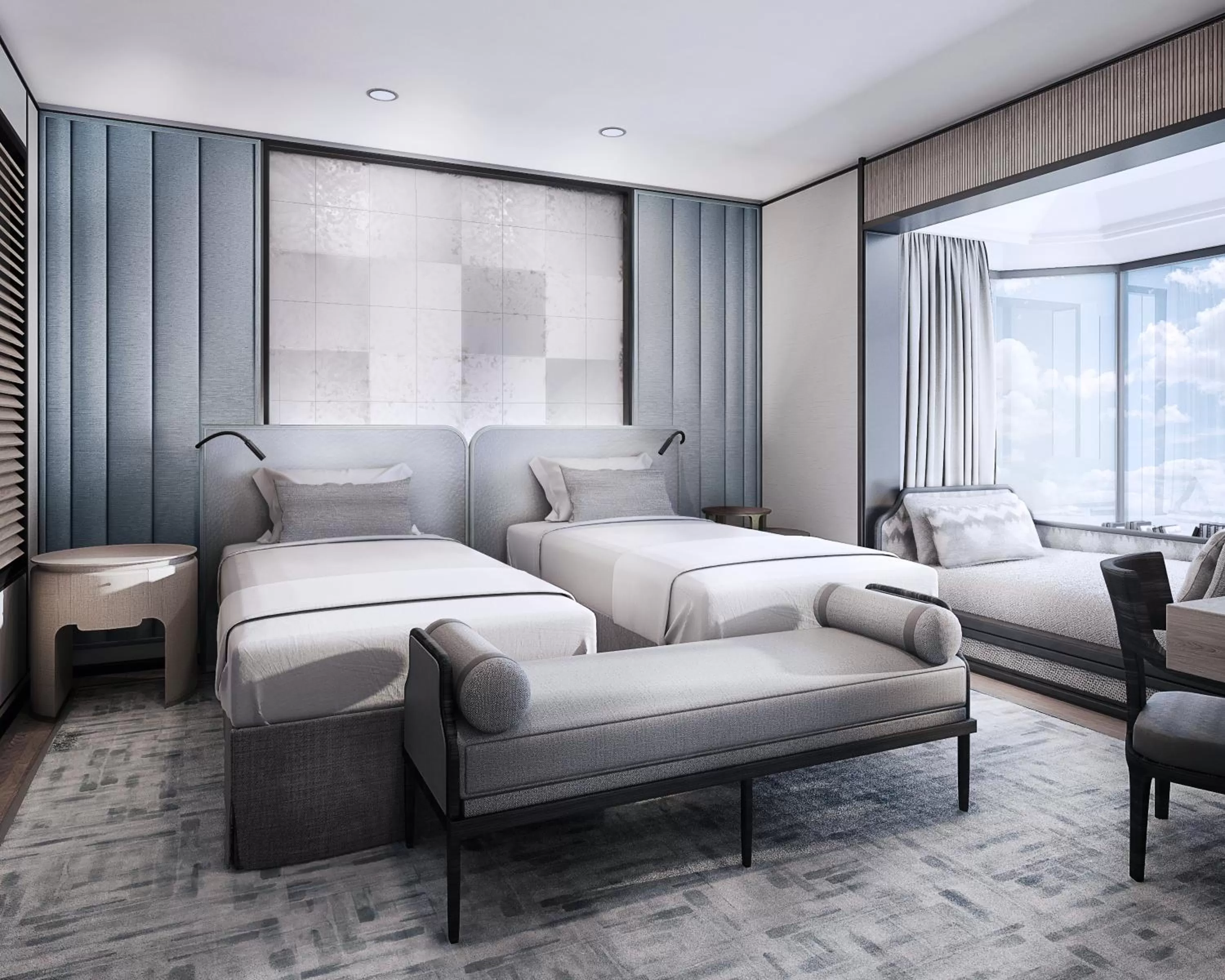 Bed in Shangri-La Singapore