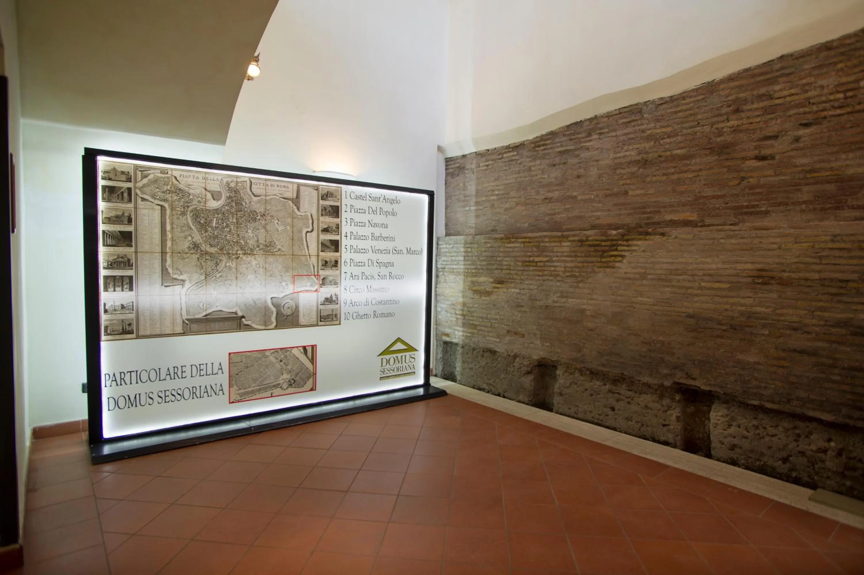 Area and facilities in Domus Sessoriana