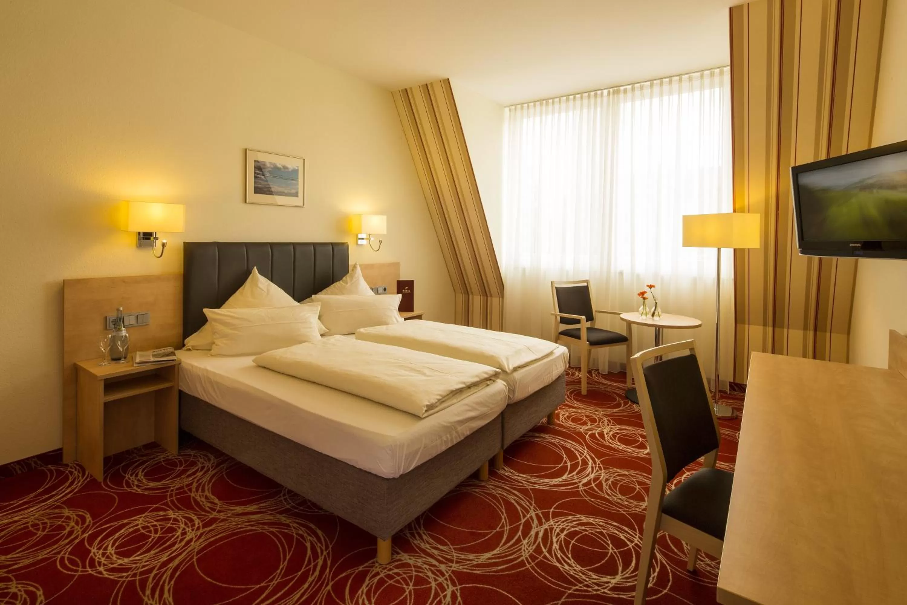 Photo of the whole room, Bed in Hotel Löwengarten