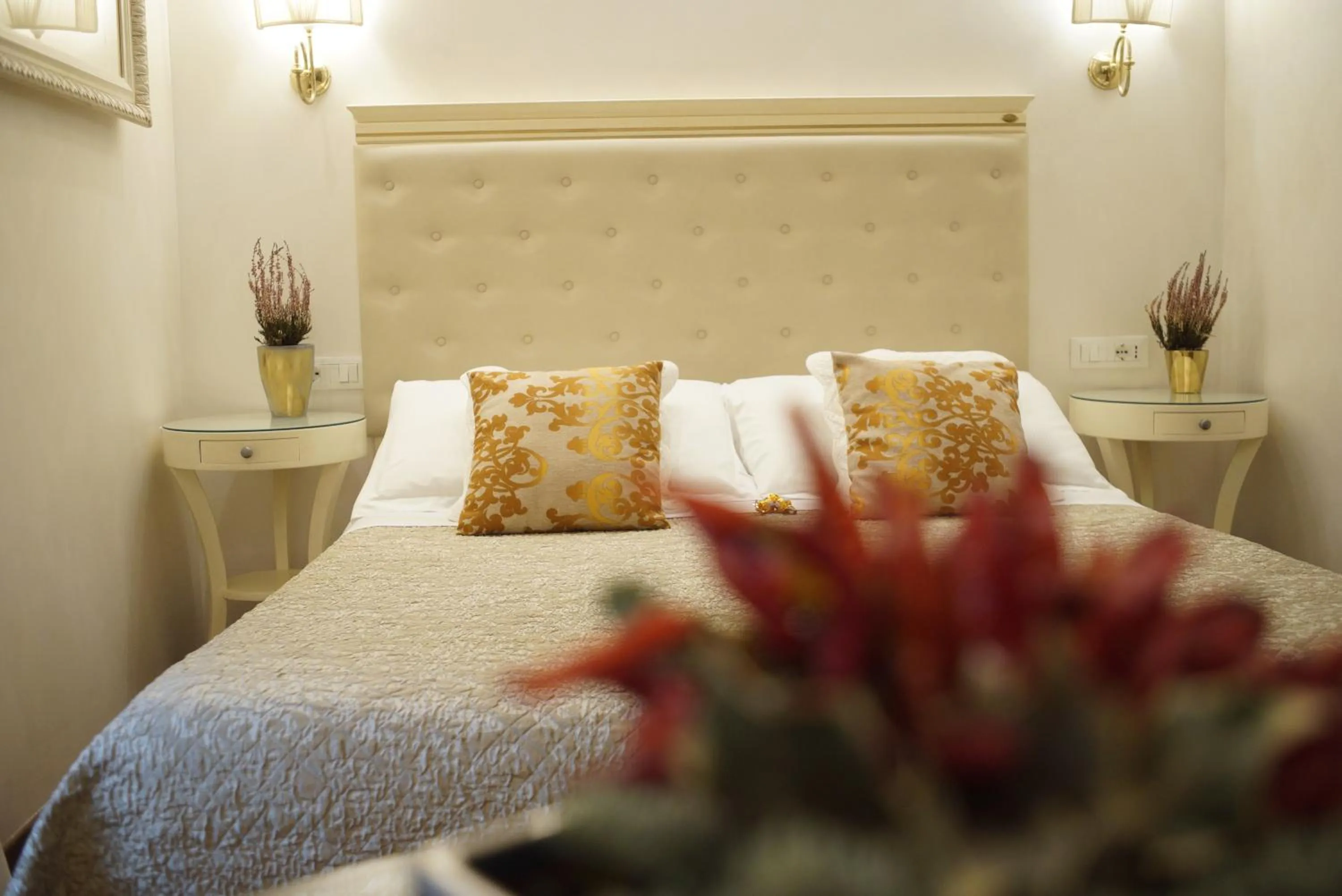 Decorative detail, Bed in Locanda Navona