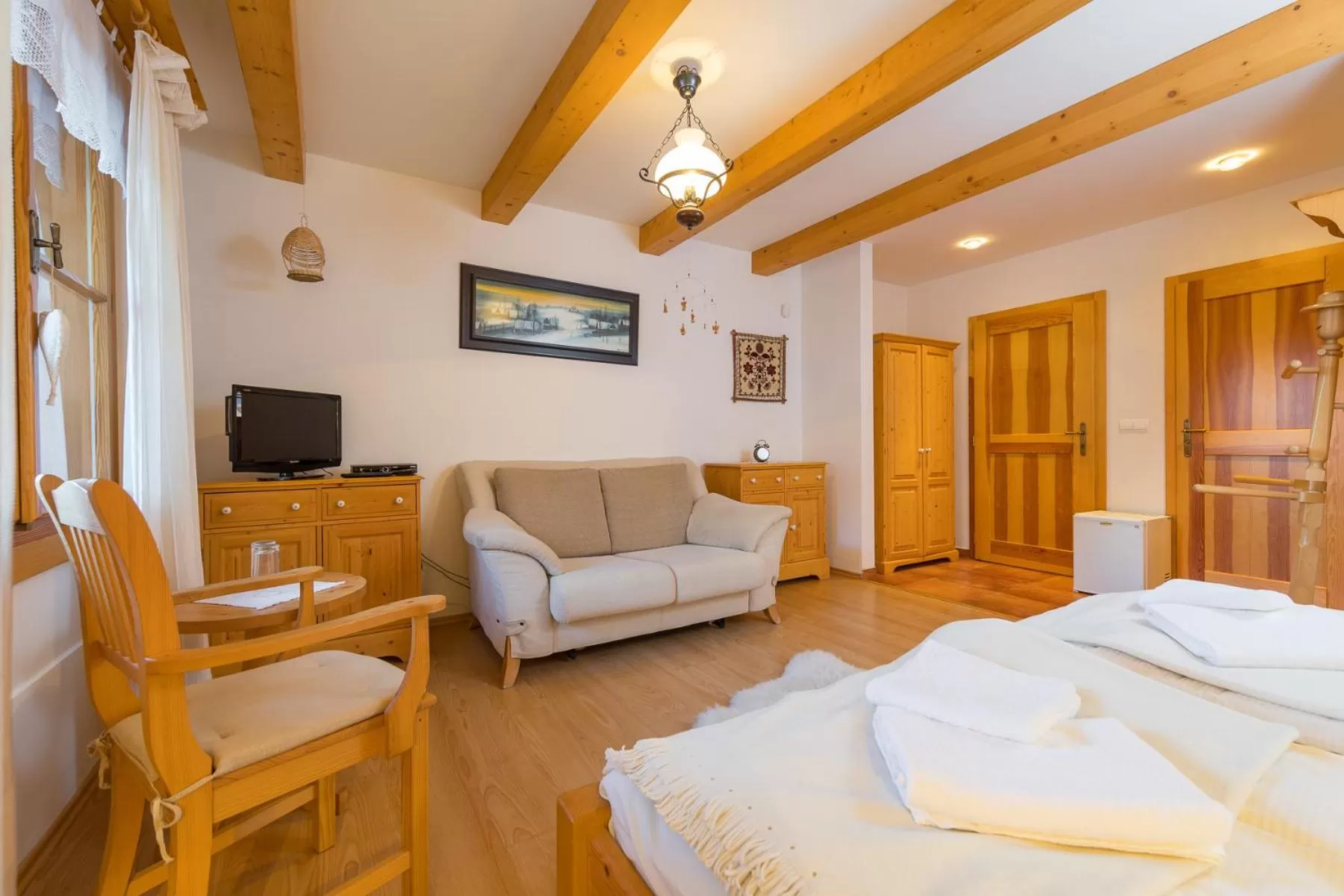 Bed in Valašské chalupy Resort