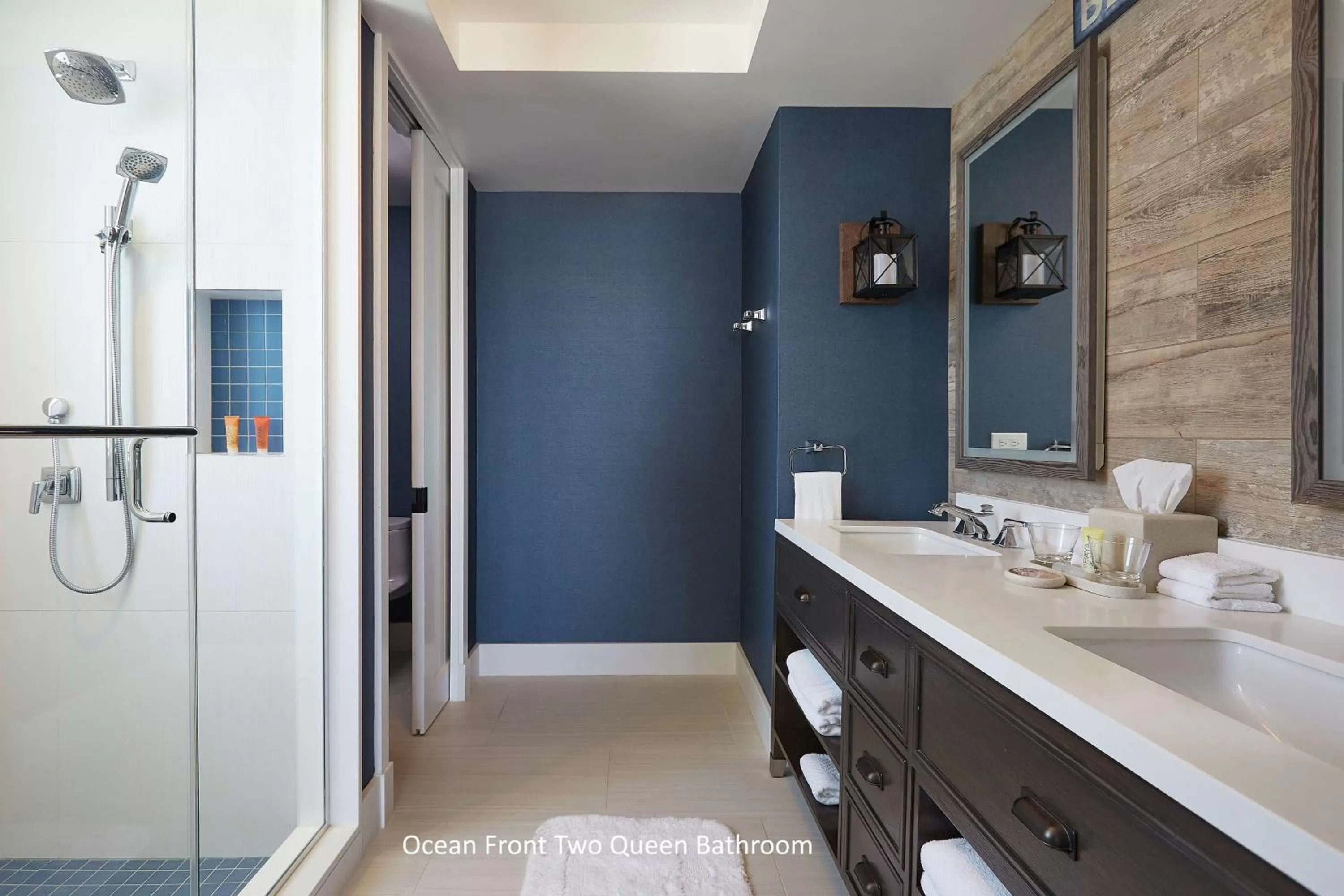 Bathroom in The Waterfront Beach Resort, A Hilton Hotel