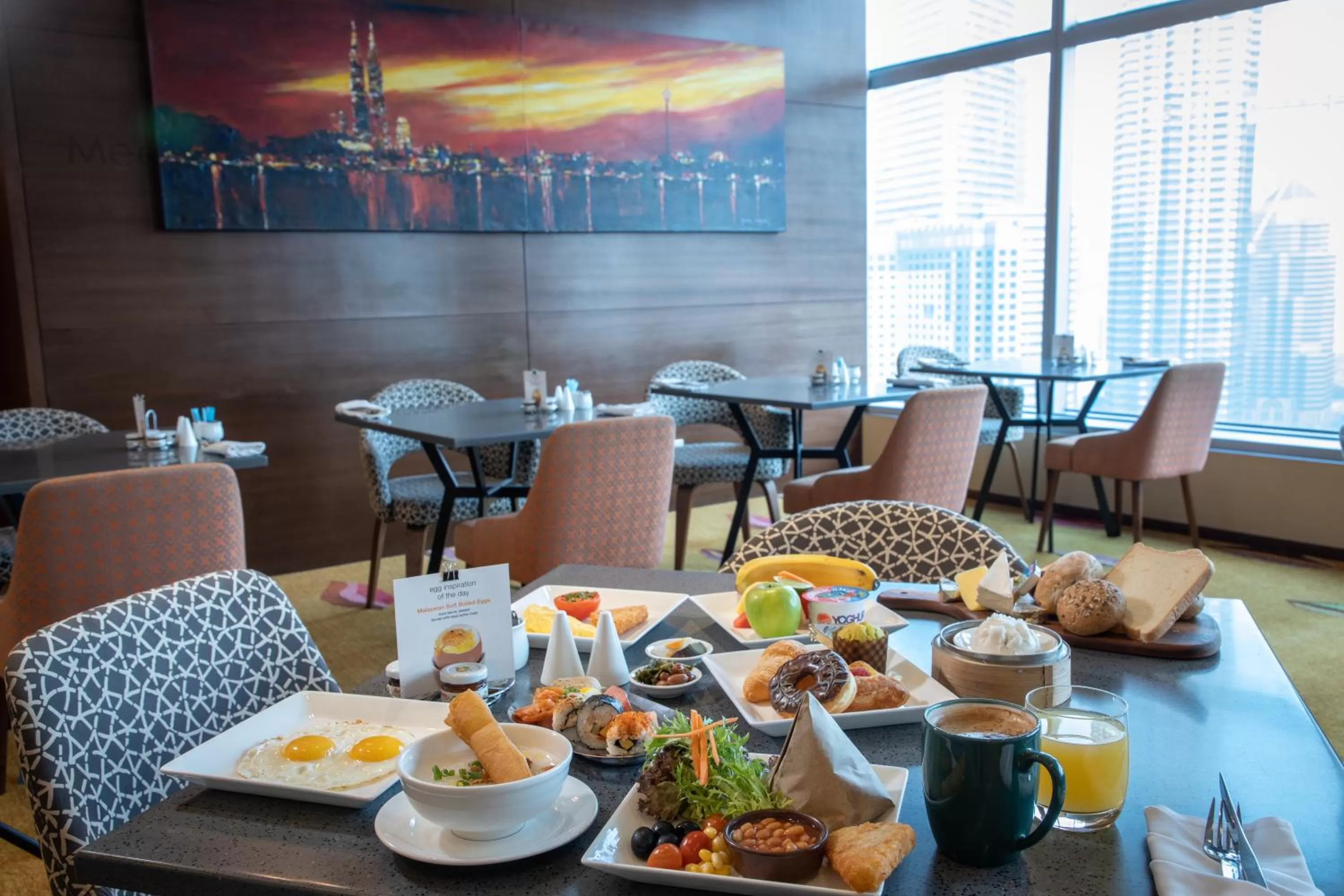 Buffet breakfast in Traders Hotel, Kuala Lumpur