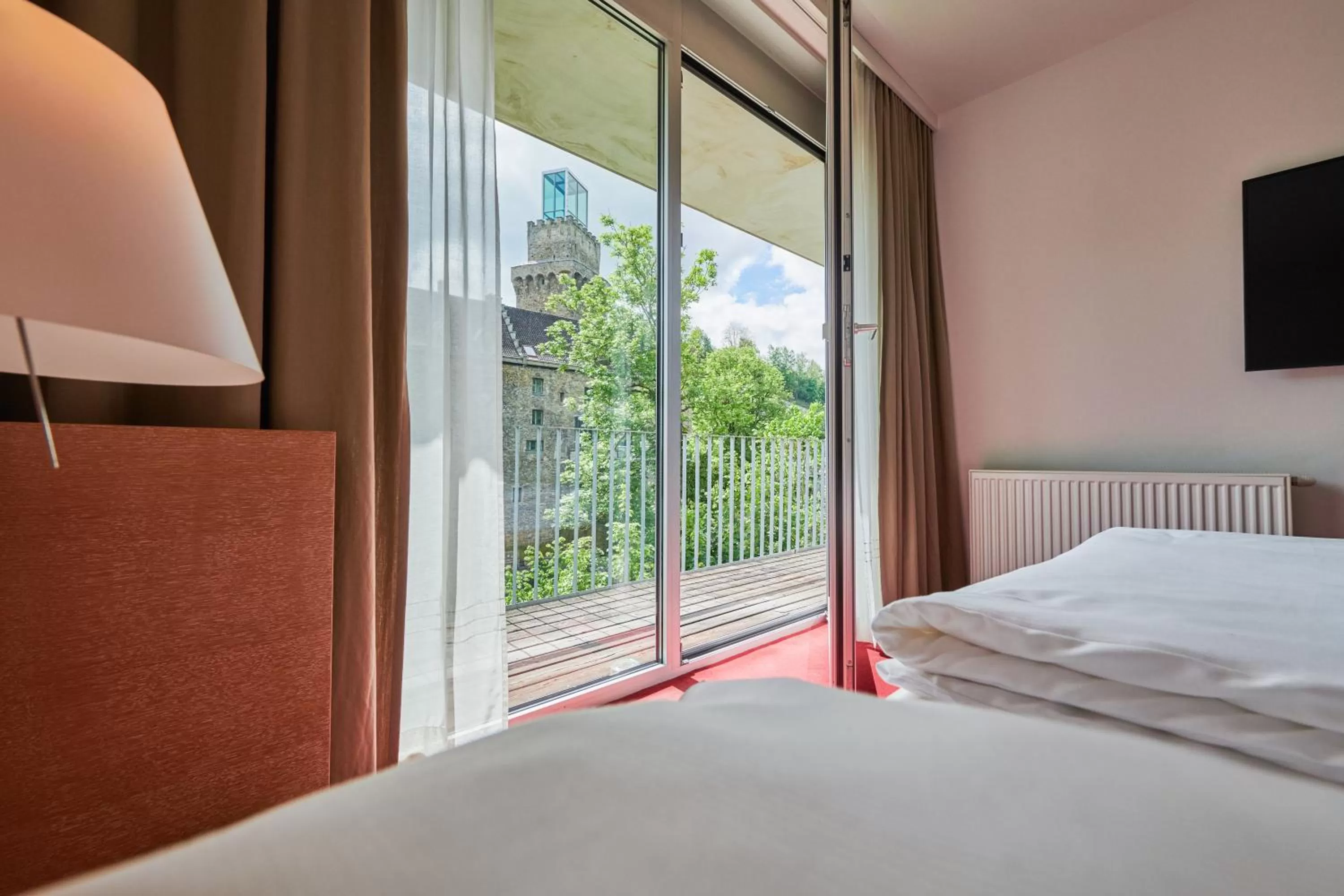 Bed in Das Schloss an der Eisenstrasse