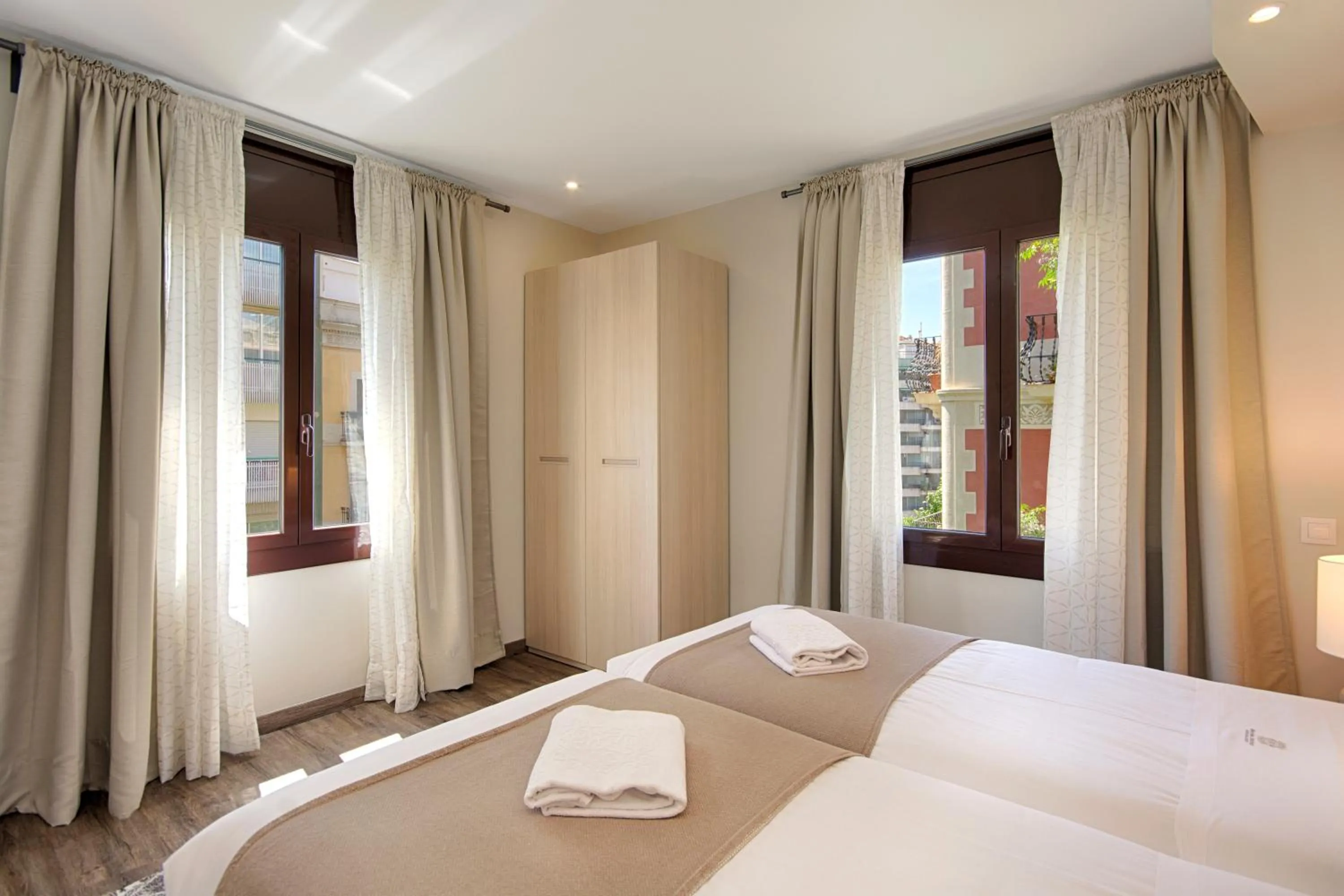 Bedroom, Bed in Eixample Building Apartments by Mercedes Heritage