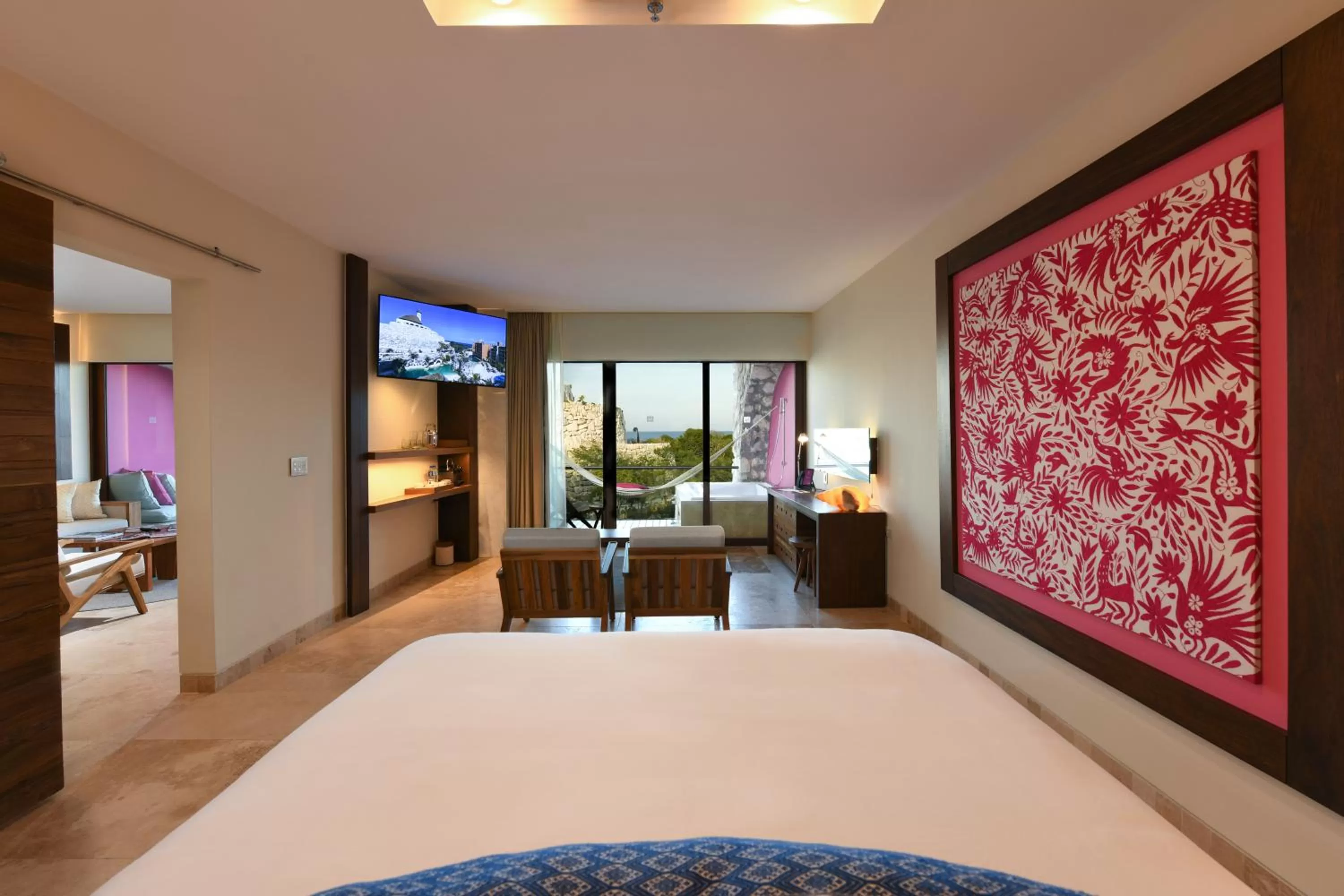 Lake view, Bed in Hotel Xcaret Mexico All Parks All Fun Inclusive