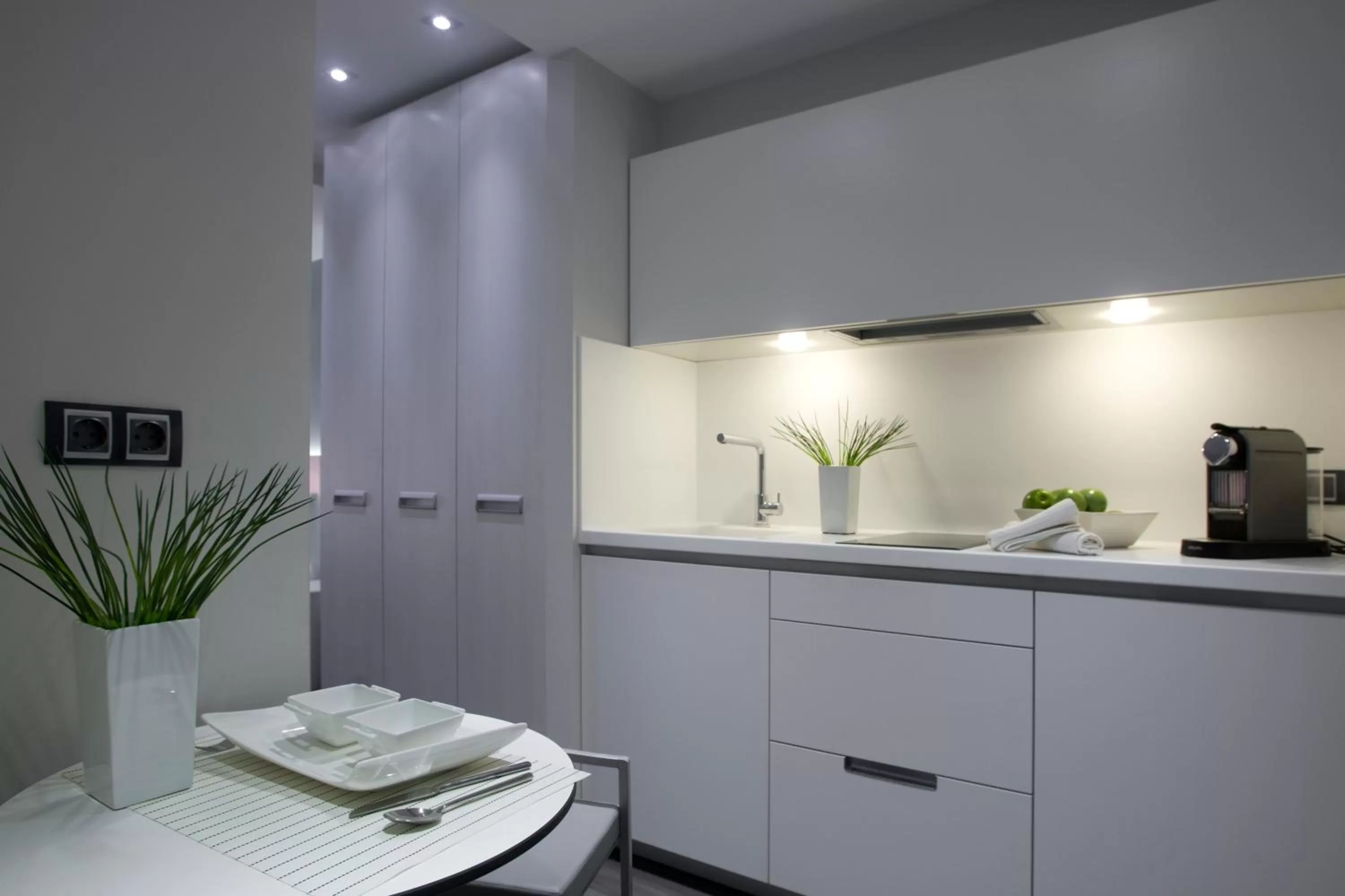 Kitchen or kitchenette in Salamanca Suite Studios