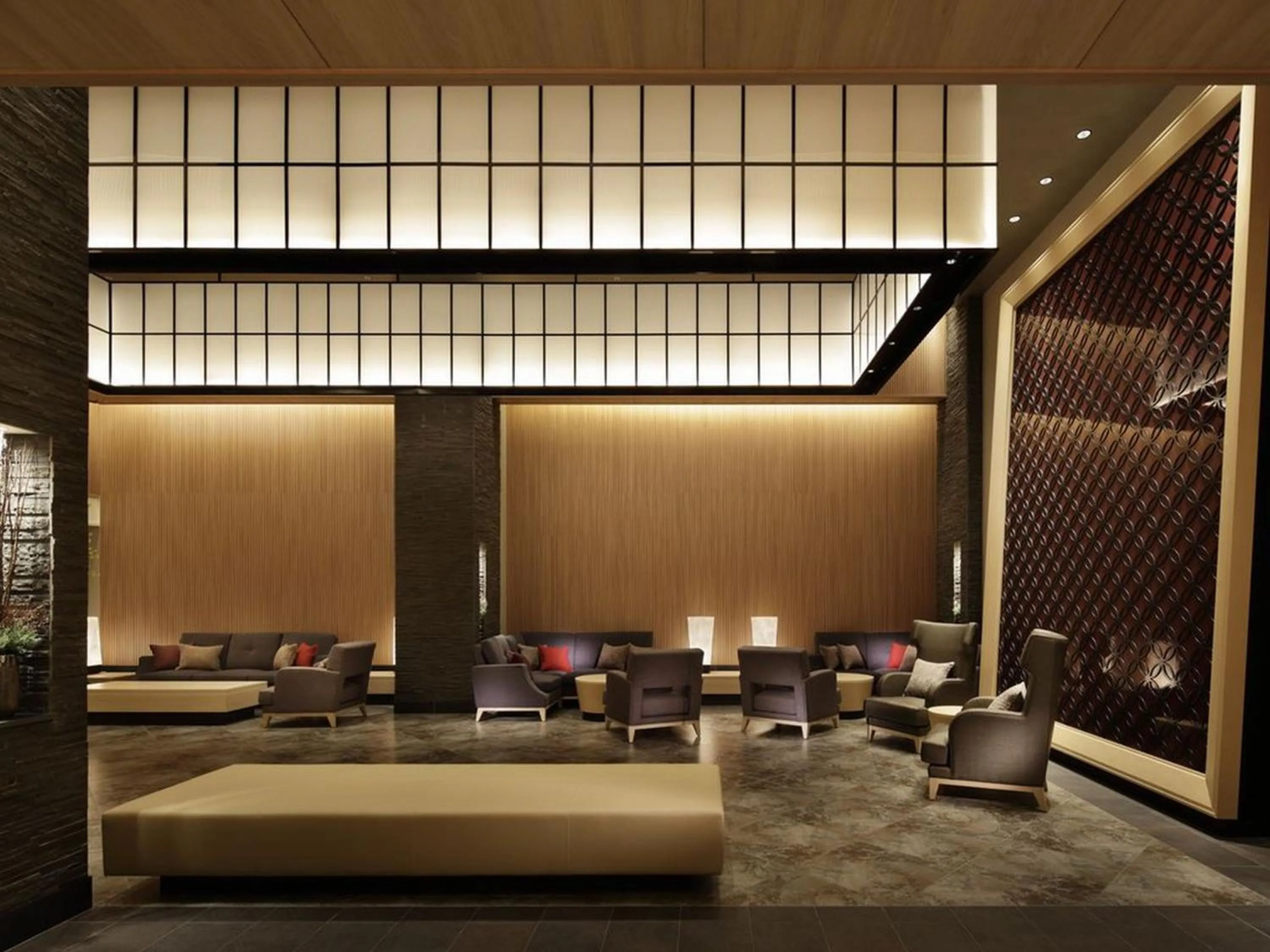 Lobby or reception in Kobe Minato Onsen Ren