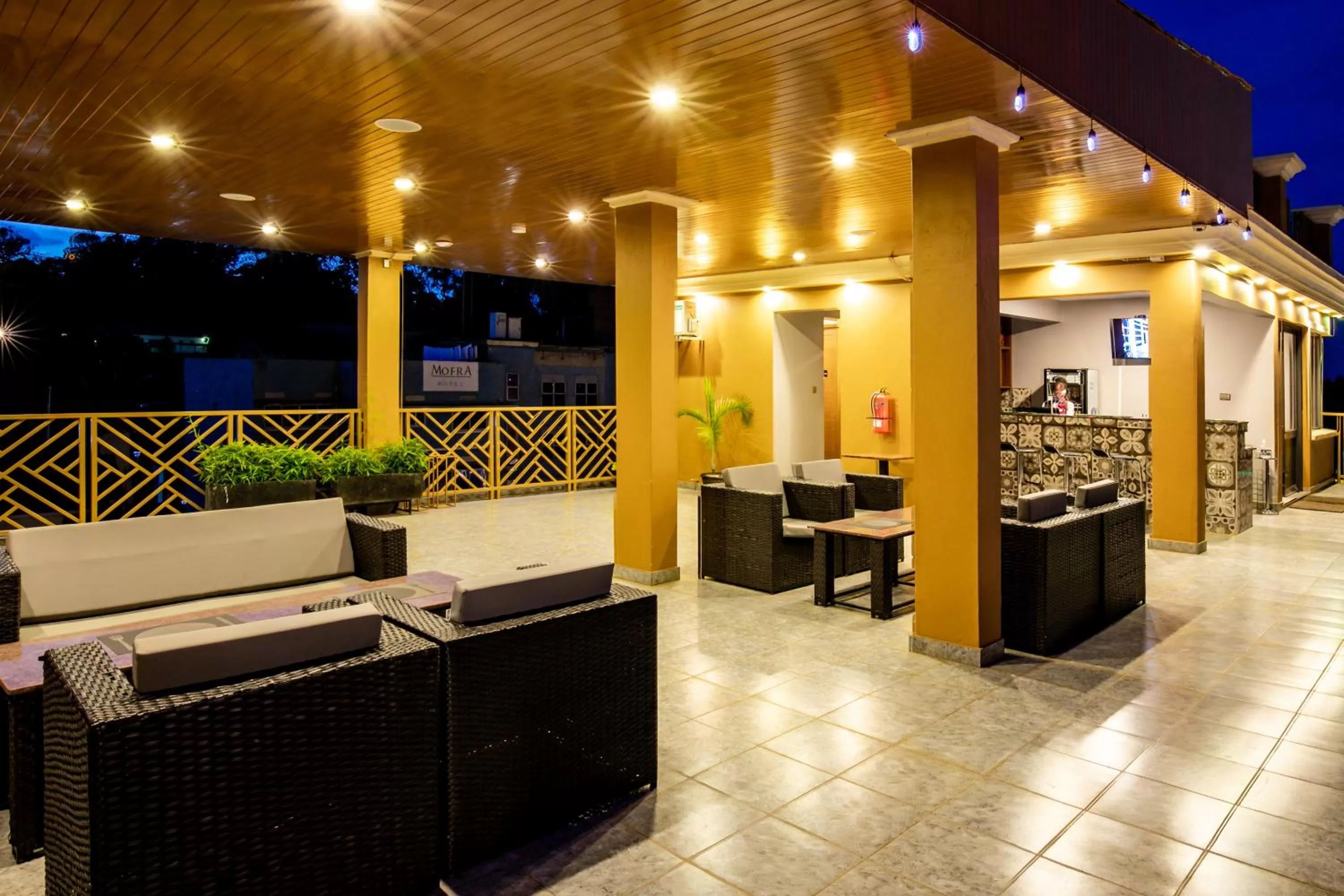 Seating area in Hotel Horizon Entebbe