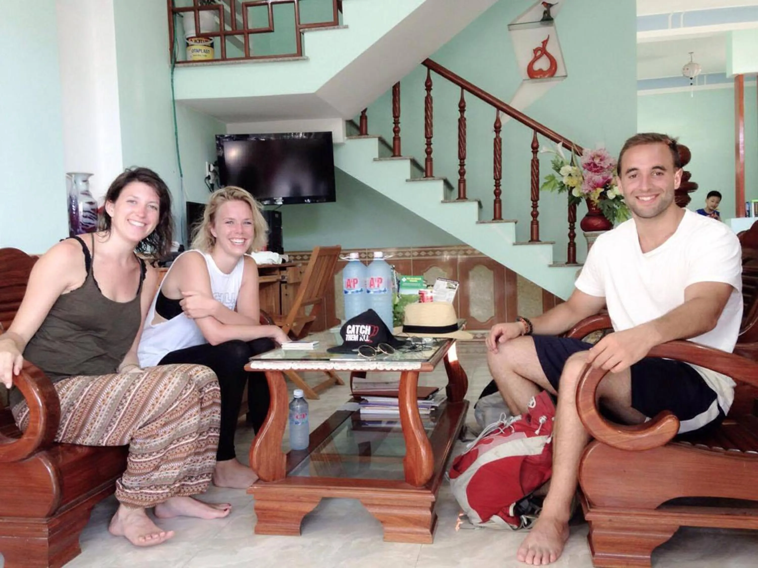group of guests in Thu Bon Riverside Homestay