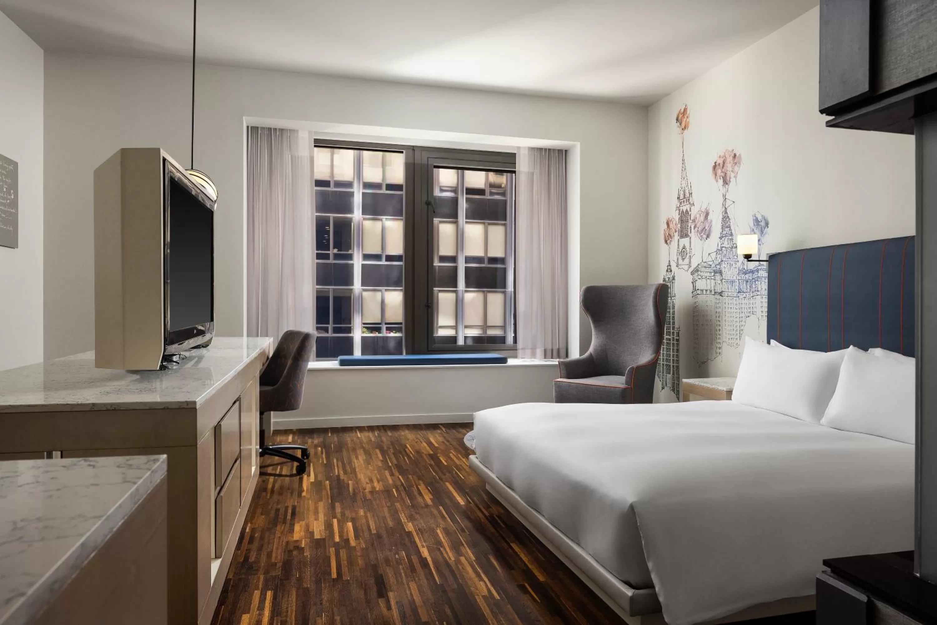 TV and multimedia, Bed in Hyatt Centric Wall Street New York