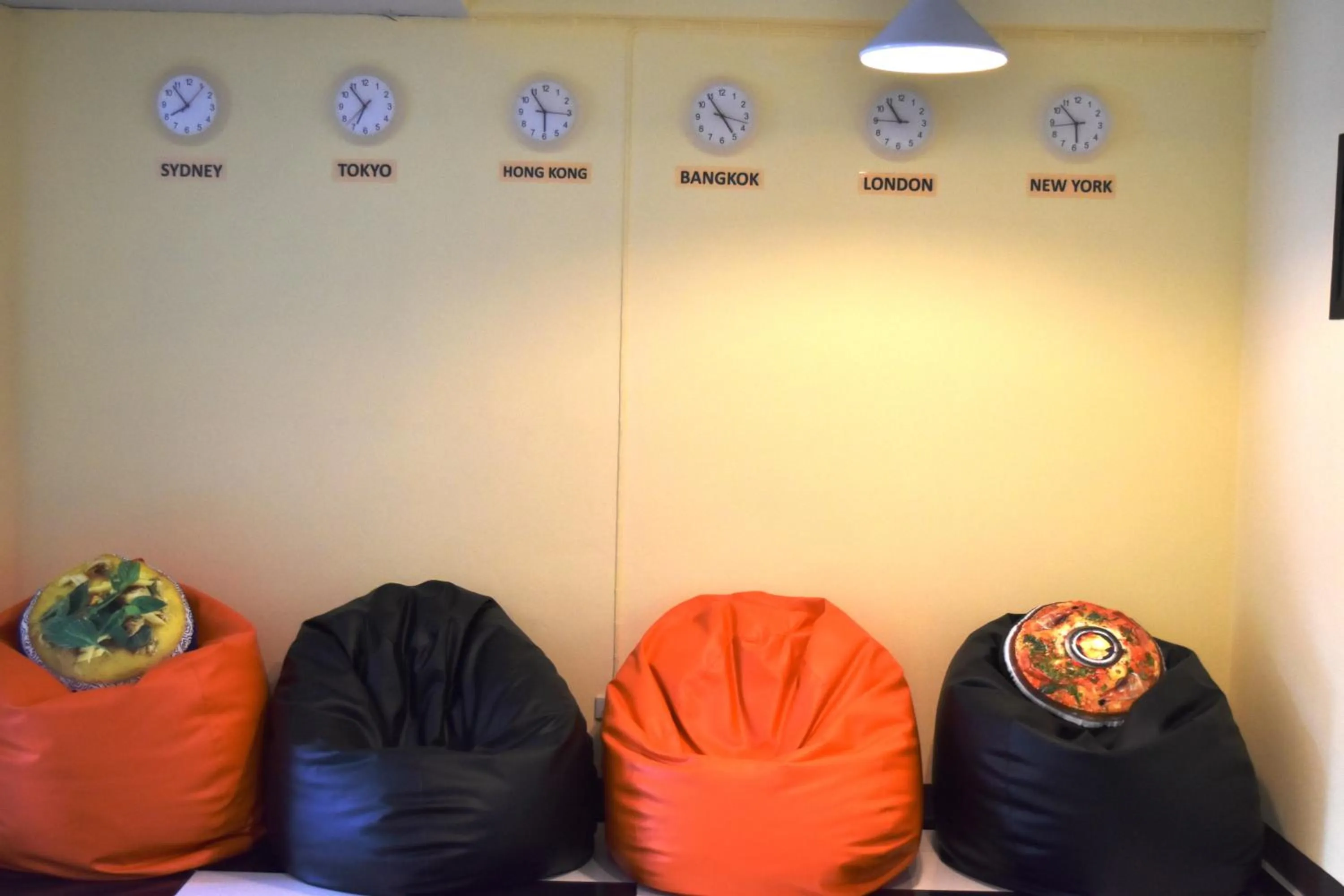 Communal lounge/ TV room in Hide Bangkok Hostel