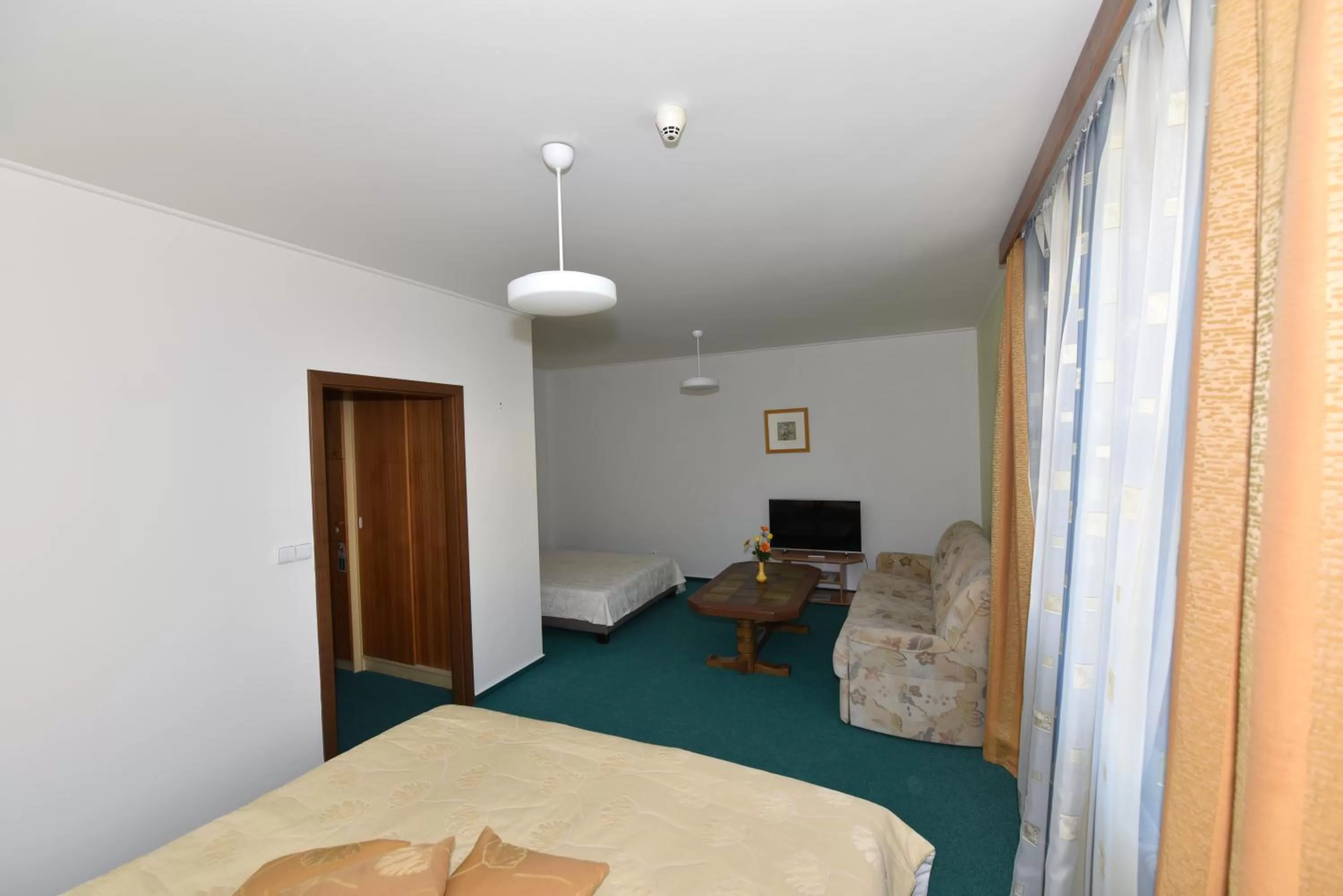 Shower, Bed in Hotel Trilobit