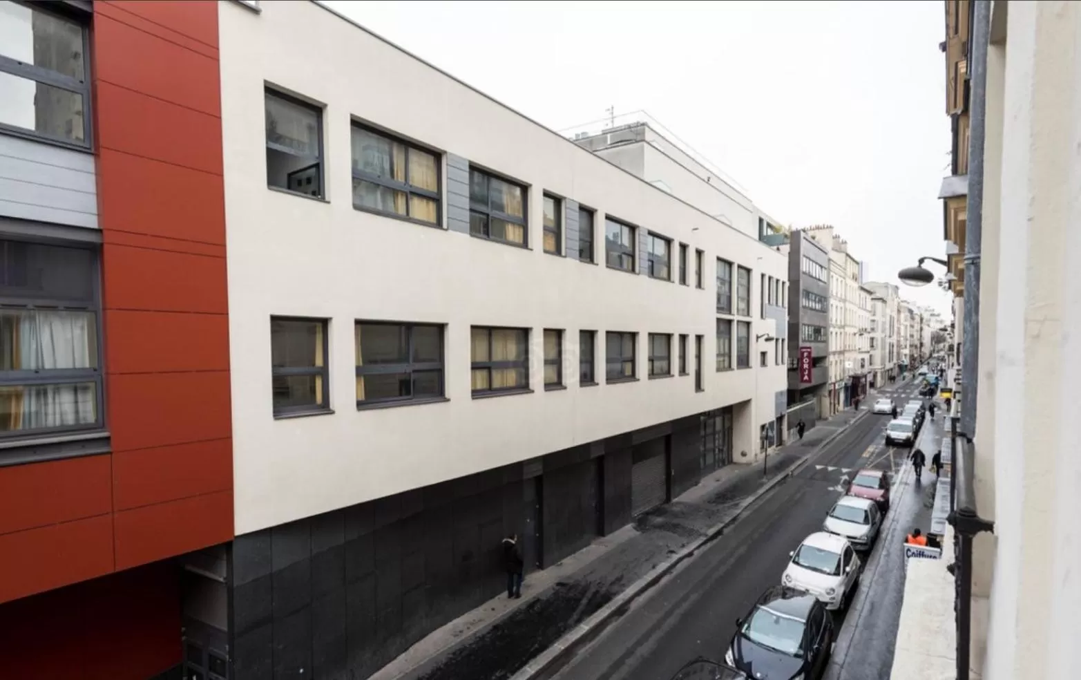 Quiet street view in Hôtel Le Fabe