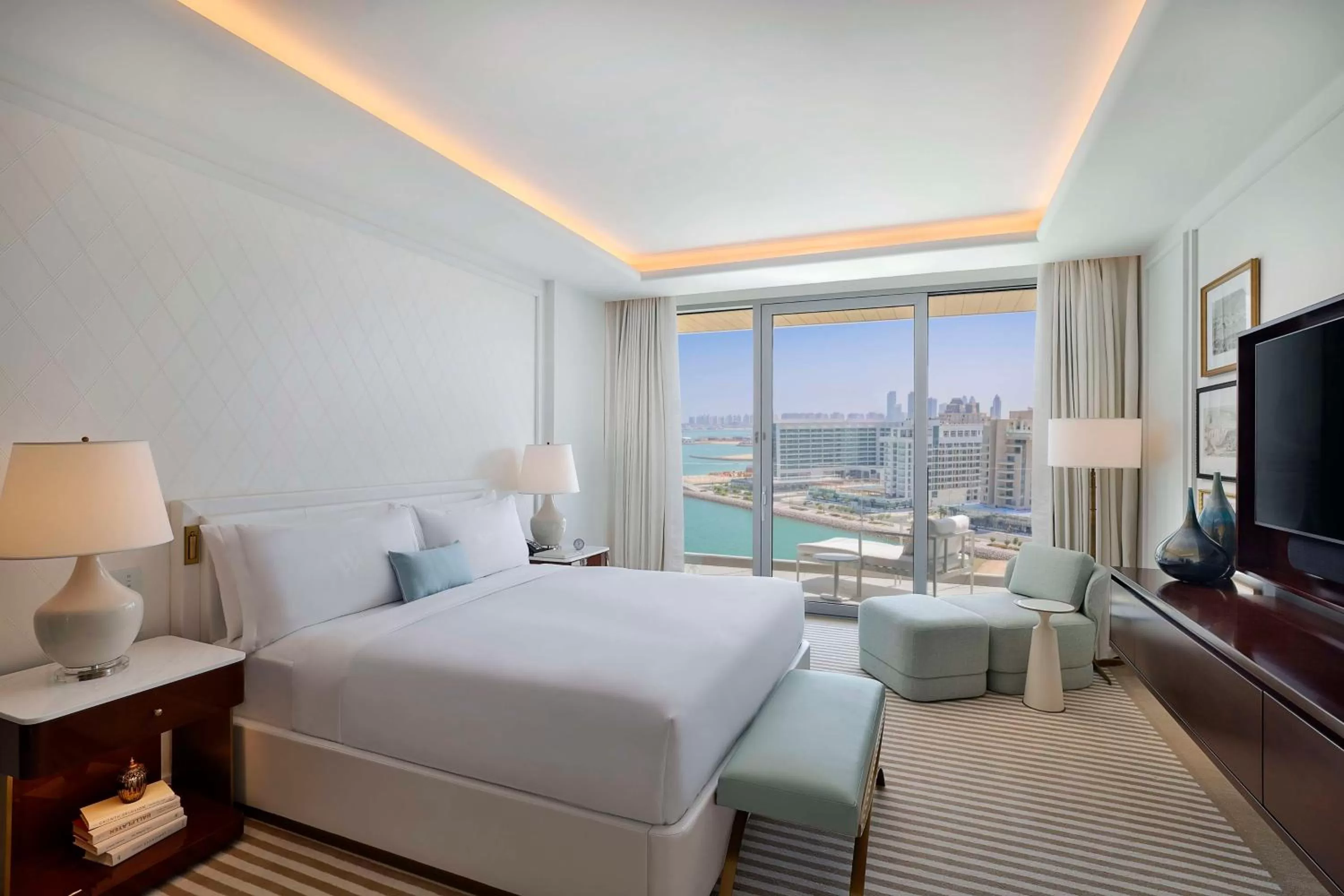 Living room, Bed in Waldorf Astoria Doha Lusail