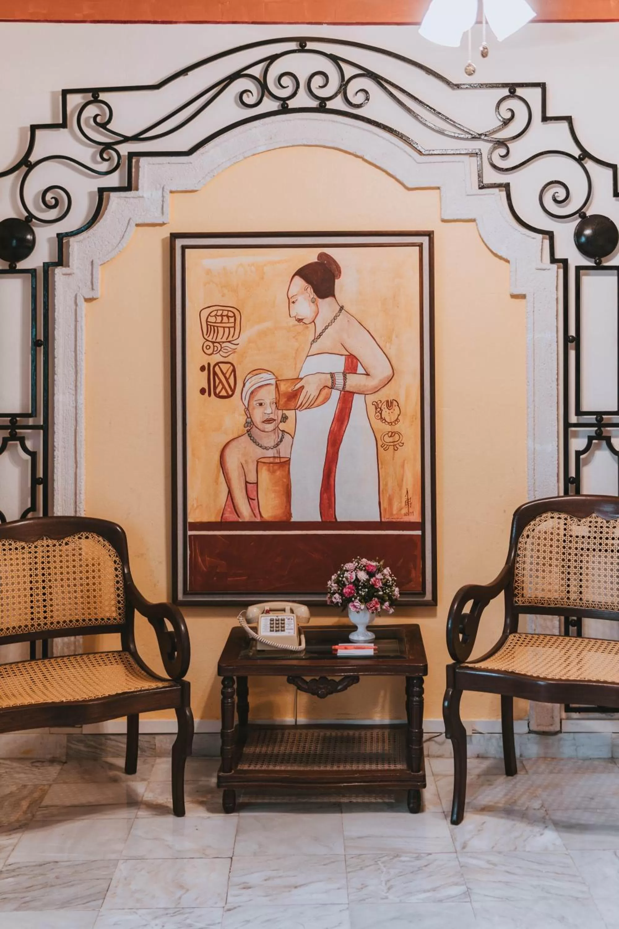 Living room in Casa del Balam Merida