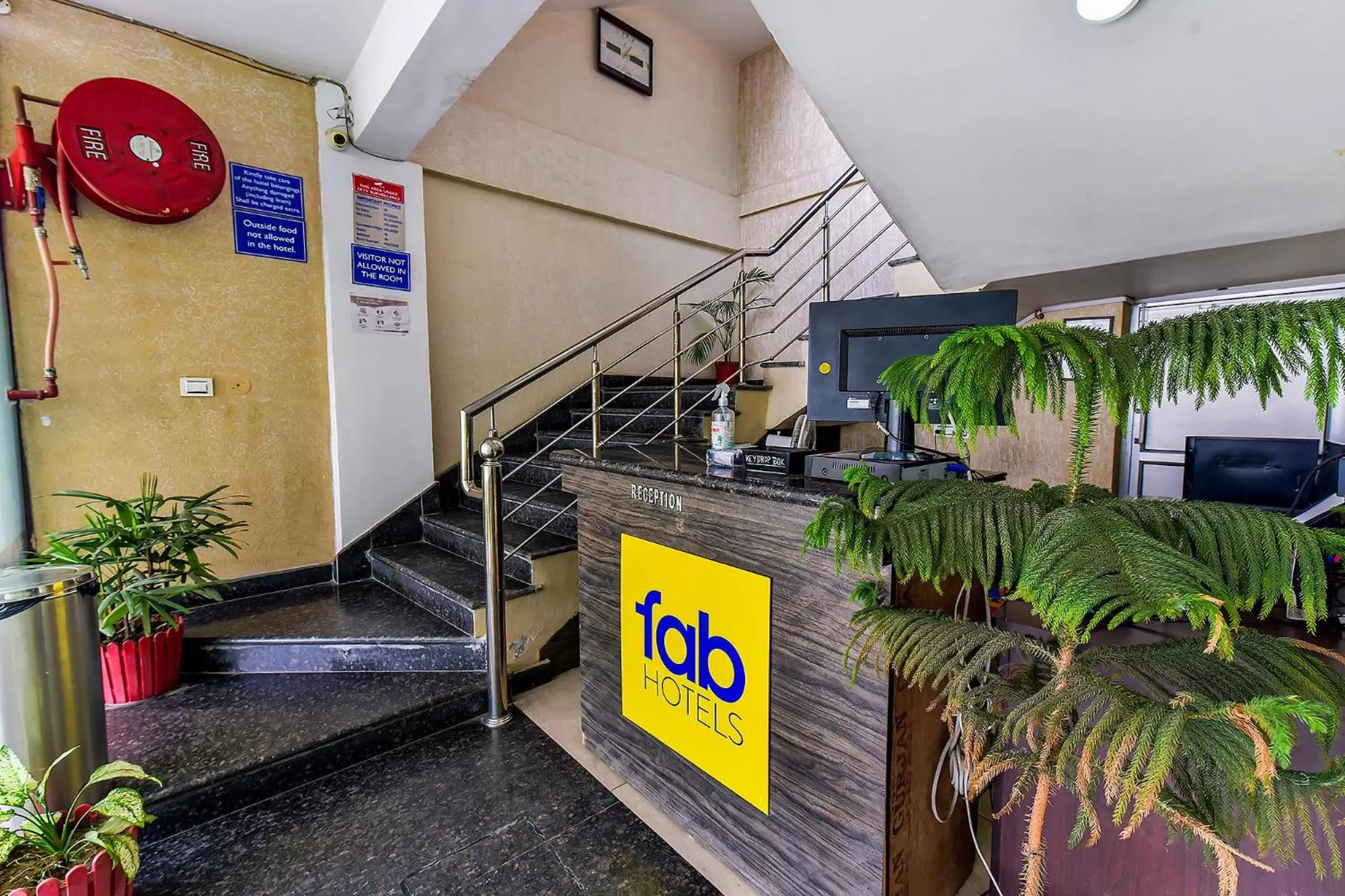 Lobby or reception, Property Logo/Sign in FabHotel Surya Residency GMS Road