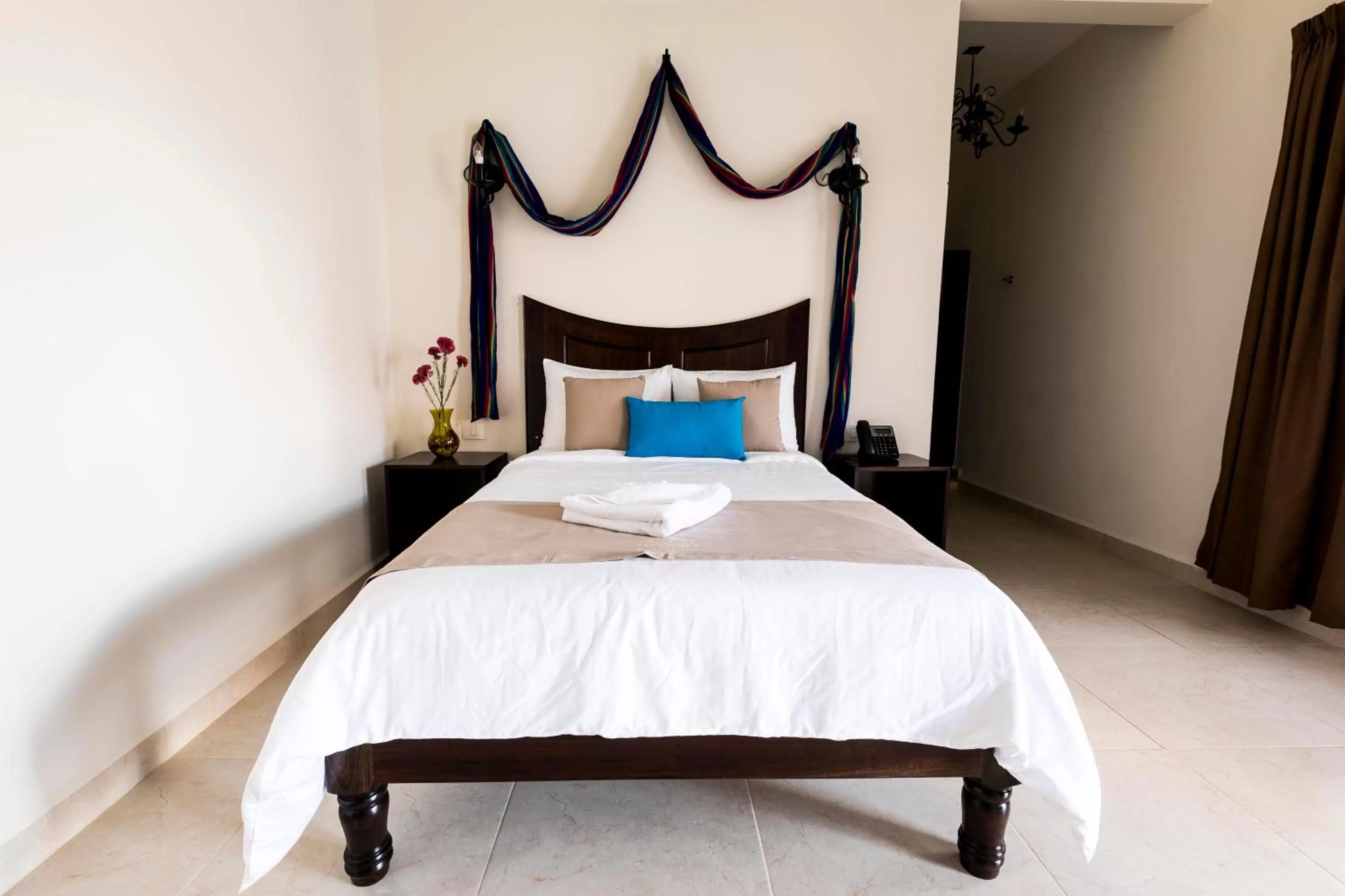 Bed in Hotel Los Frailes, Valladolid, Yucatán