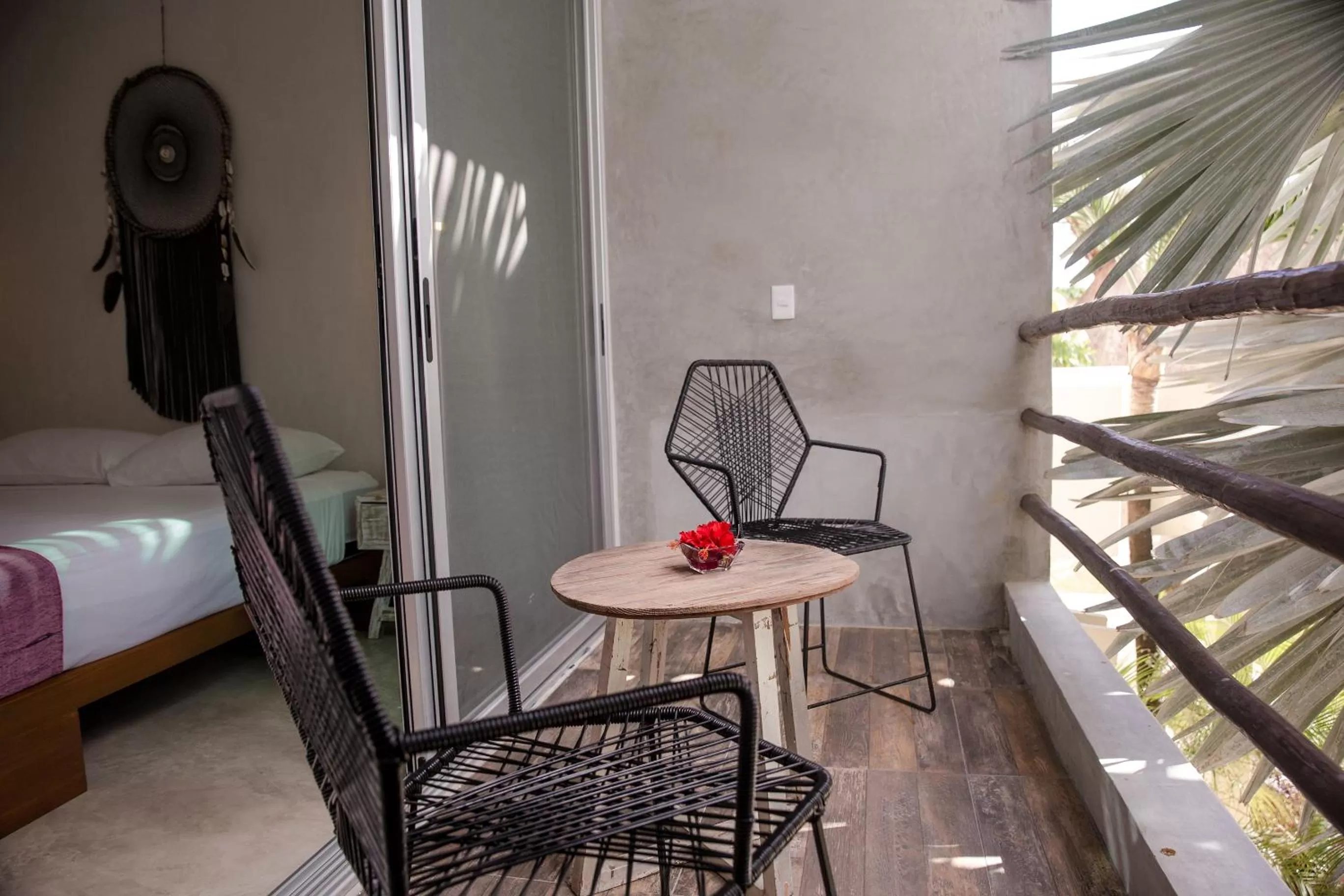 Balcony/Terrace, Bed in Villas H2O