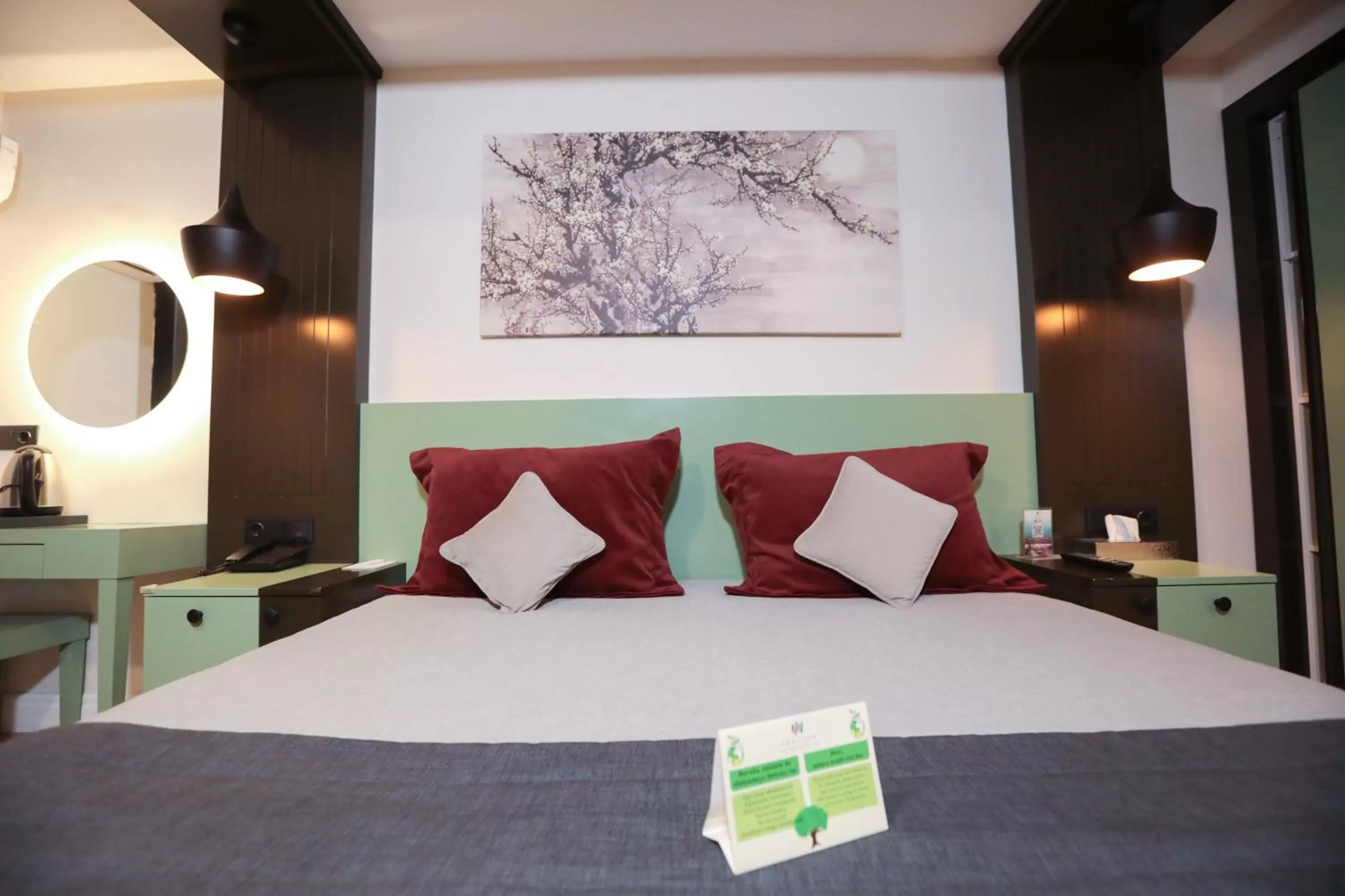 Bed in Skalion Hotel