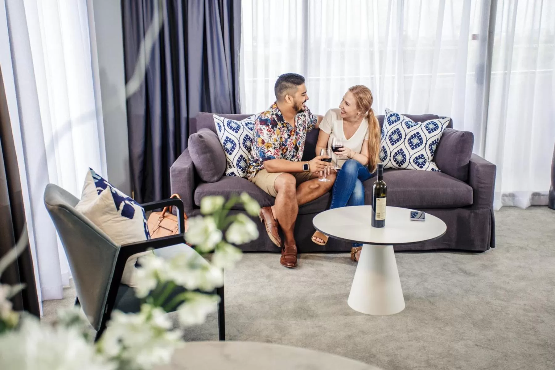 Living room in Pacific Hotel Brisbane